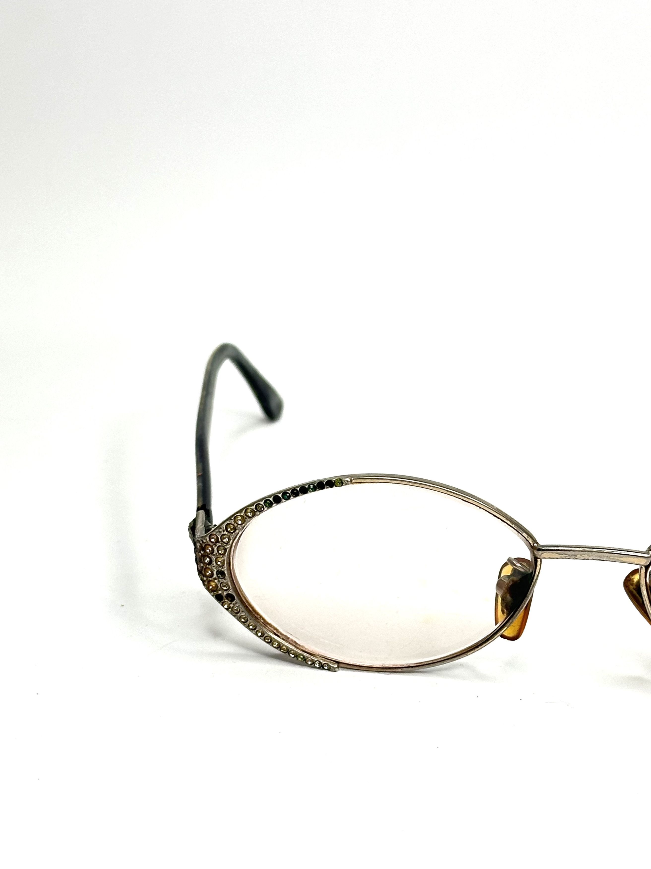 Versace Versace Swarovski Medusa Rhinestone Slim Vintage Glasses Size ONE SIZE - 4 Thumbnail