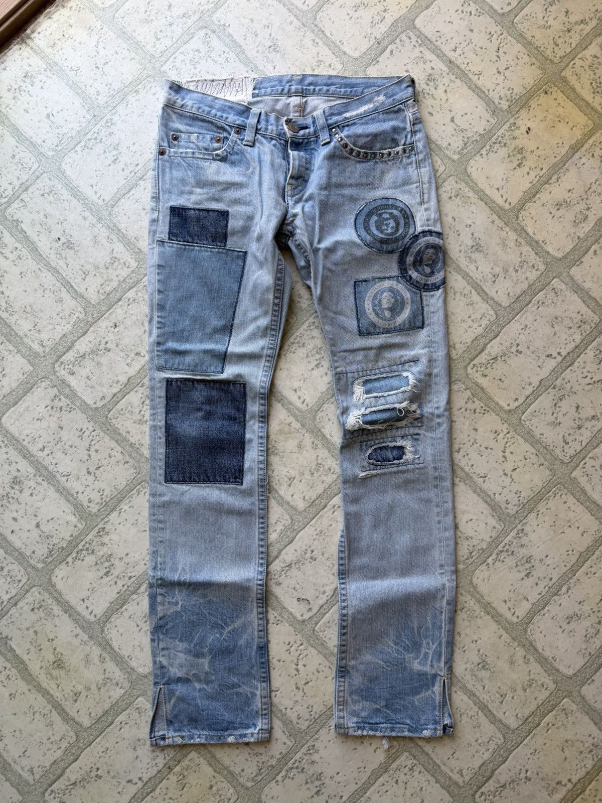 Hysteric Glamour Vintage Hysteric Glamour Boro Patched Jeans Size US 29 - 1 Thumbnail