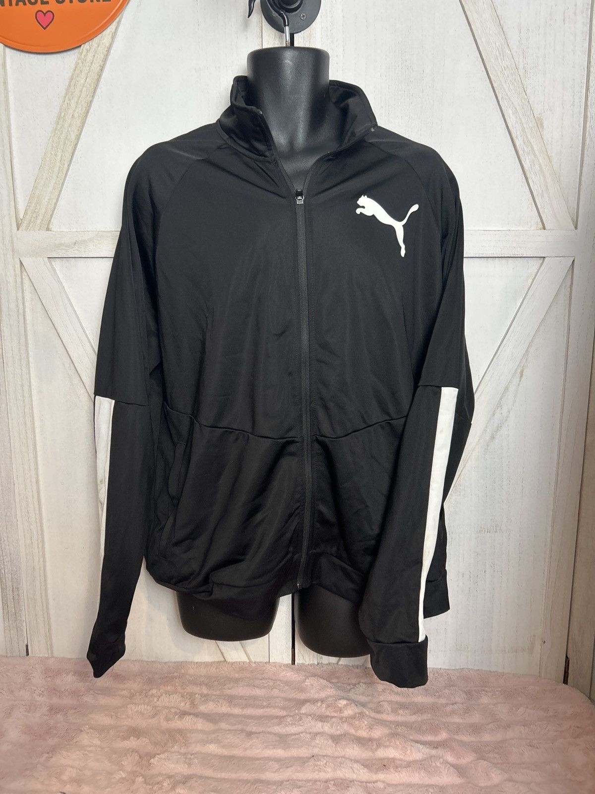 Puma Puma Track Jacket Black White Zip-Up XL Men’s Full Zip Logo Size US XL / EU 56 / 4 - 1 Thumbnail