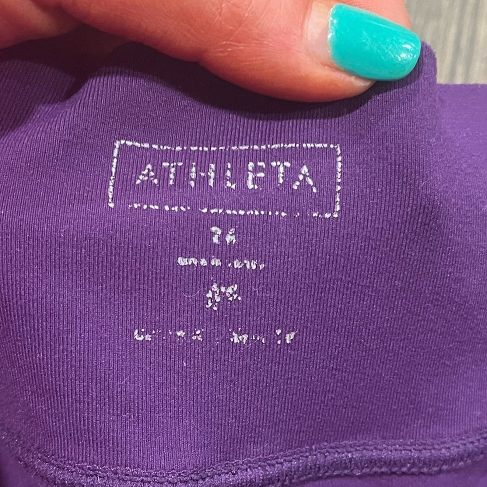 Athleta Athleta Womens Activewear Shorts Mid Rise Purple Size 24 Size 24" / US 00 / IT 34 - 2 Thumbnail