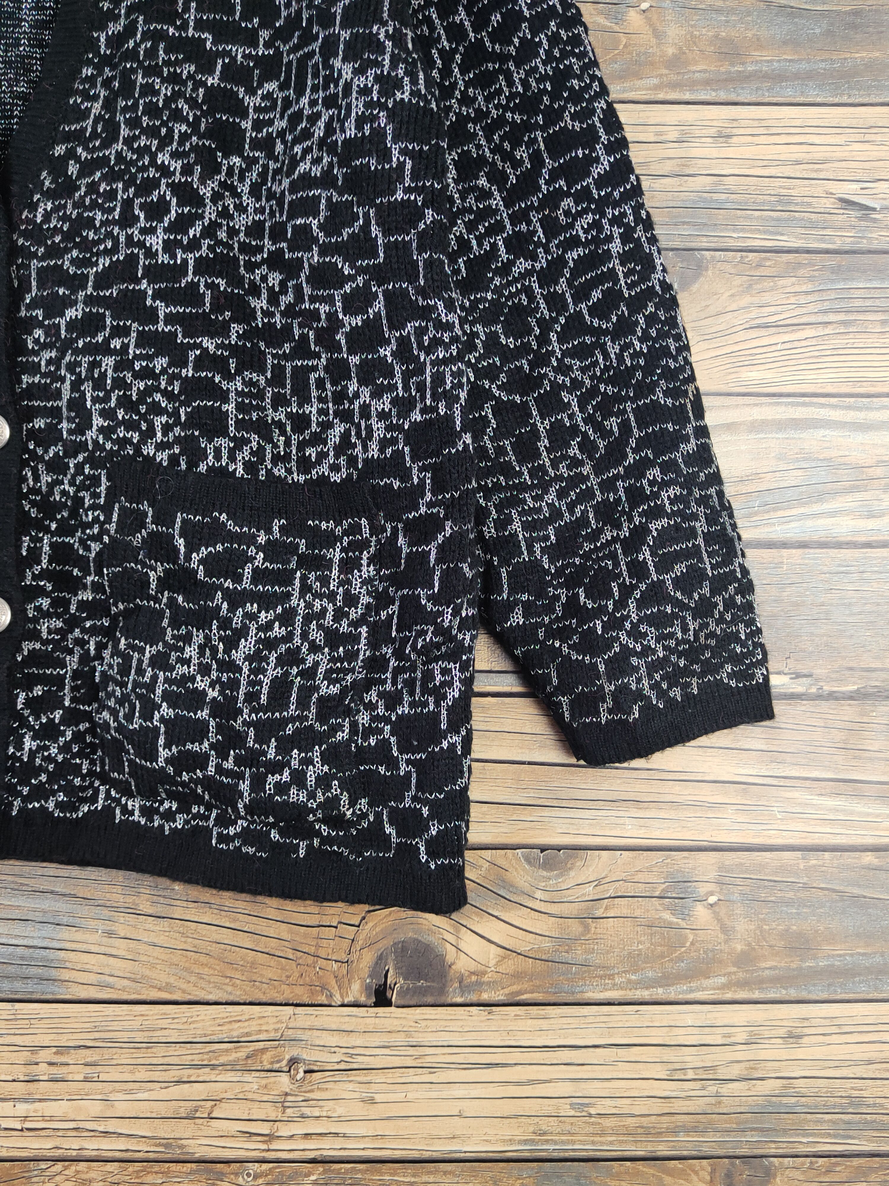 Homespun Knitwear Tokyo New Mode Black Knitwear Cardigan #W2170 Size US M / EU 48-50 / 2 - 6 Thumbnail