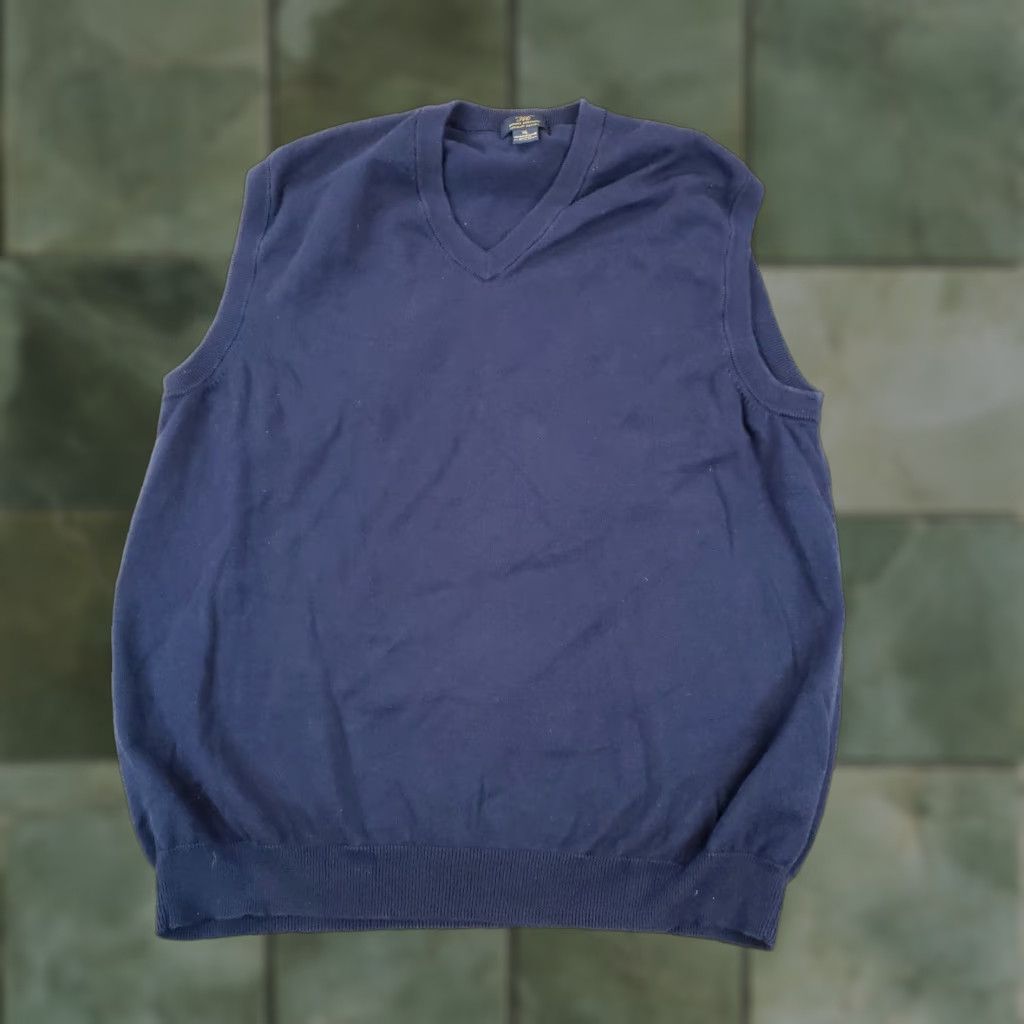 Brooks Brothers VINTAGE Brooks Brothers Sweater Vest Mens XL Blue V-Neck Pullover Casual Golf Size US XL / EU 56 / 4 - 1 Thumbnail