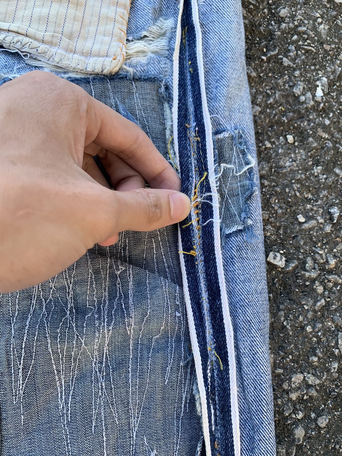 Levi's Levis Big E 501XX Made In Usa Selvedge Distressed denim Size US 30 / EU 46 - 22 Thumbnail
