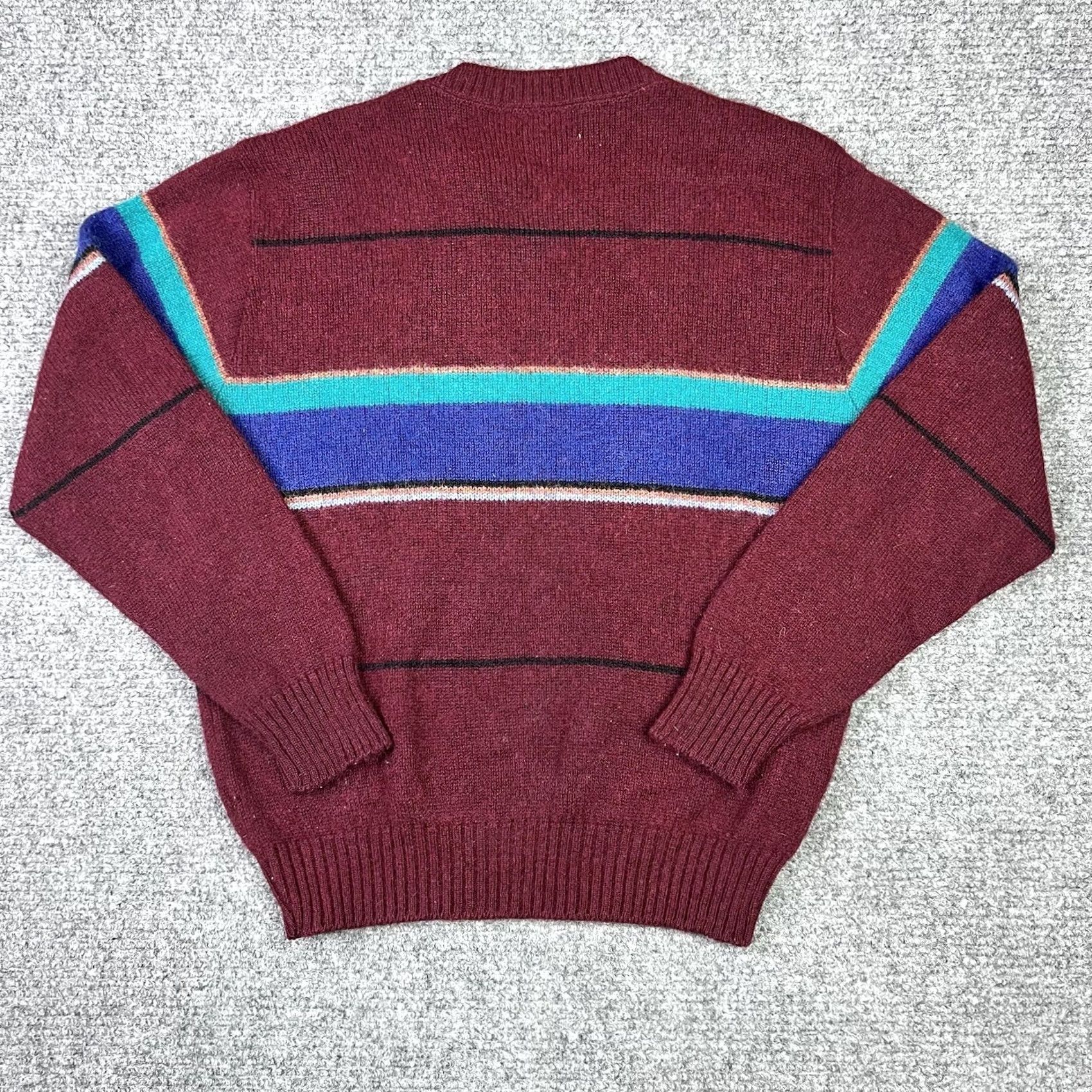 Vintage VINTAGE Maxam Sweater Shirt Mens Medium Red Burgundy 80s 90s Knit Wool Acrylic Crew Neck Long Sleeve Pullover Size US M / EU 48-50 / 2 - 3 Thumbnail