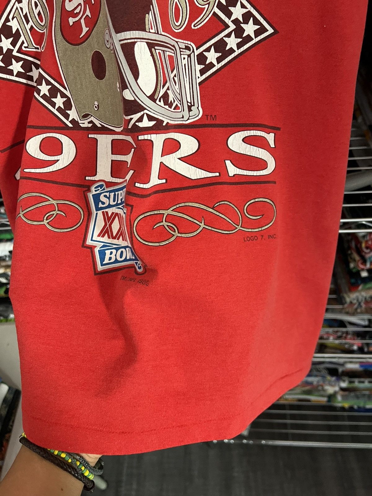 NFL 1989 SF 49ers NFC Champions Super Bowl XXIV Logo 7 Tee Size US M / EU 48-50 / 2 - 3 Thumbnail