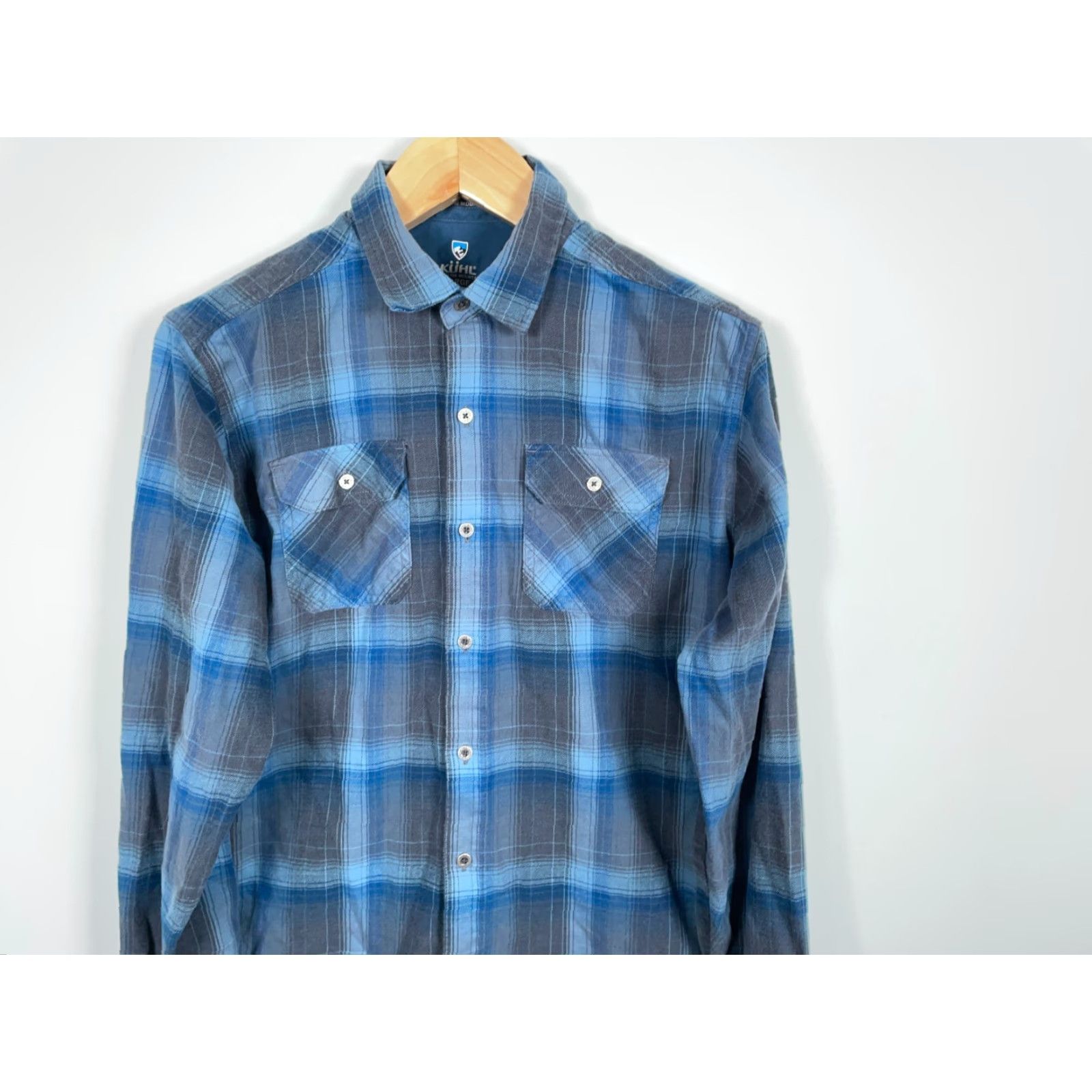 Vintage VINTAGE? No. Kuhl Dillingr Flannel Shirt Mens Large Blue Plaid Cotton-Tencel 7186 Long Sleeve Button-Up Fall Winter Casual Workwear Mens Size US L / EU 52-54 / 3 - 4 Thumbnail