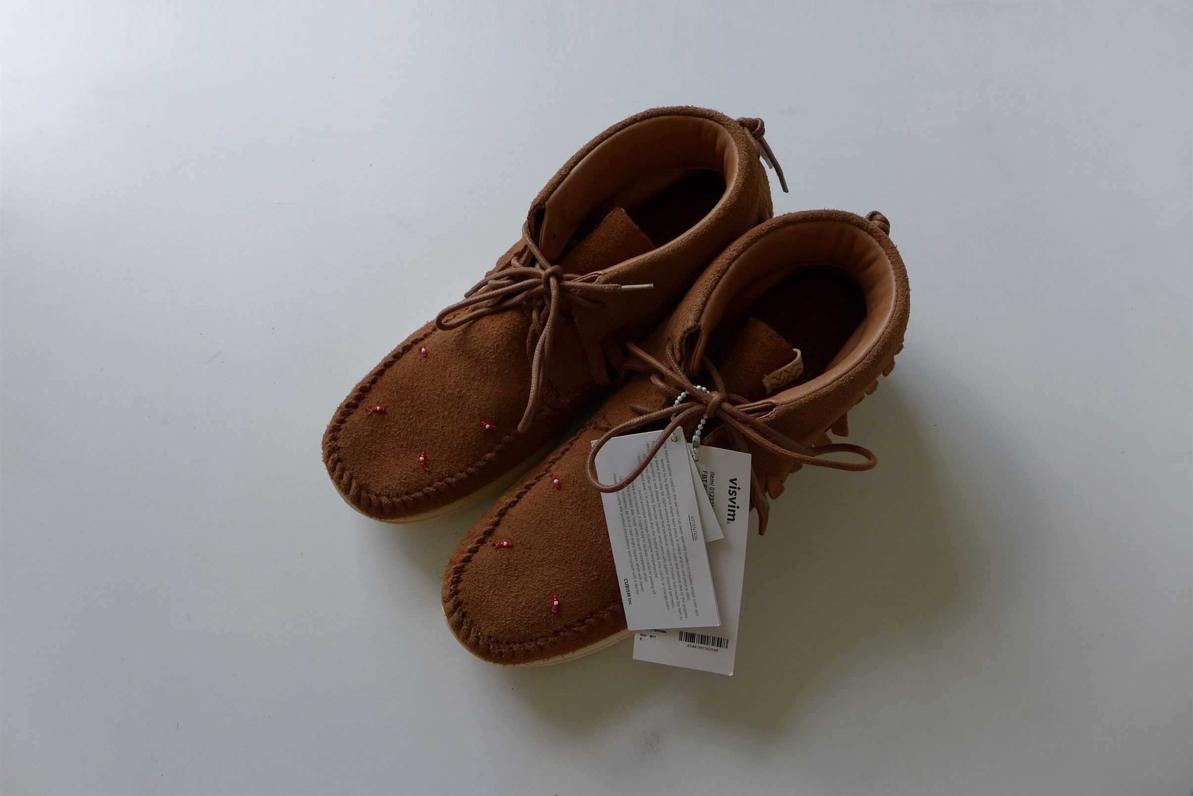 Visvim Visvim FBT Shaman Folk Beaded Sneakers - Light Brown Suede Size US 10 / EU 43 - 5 Thumbnail