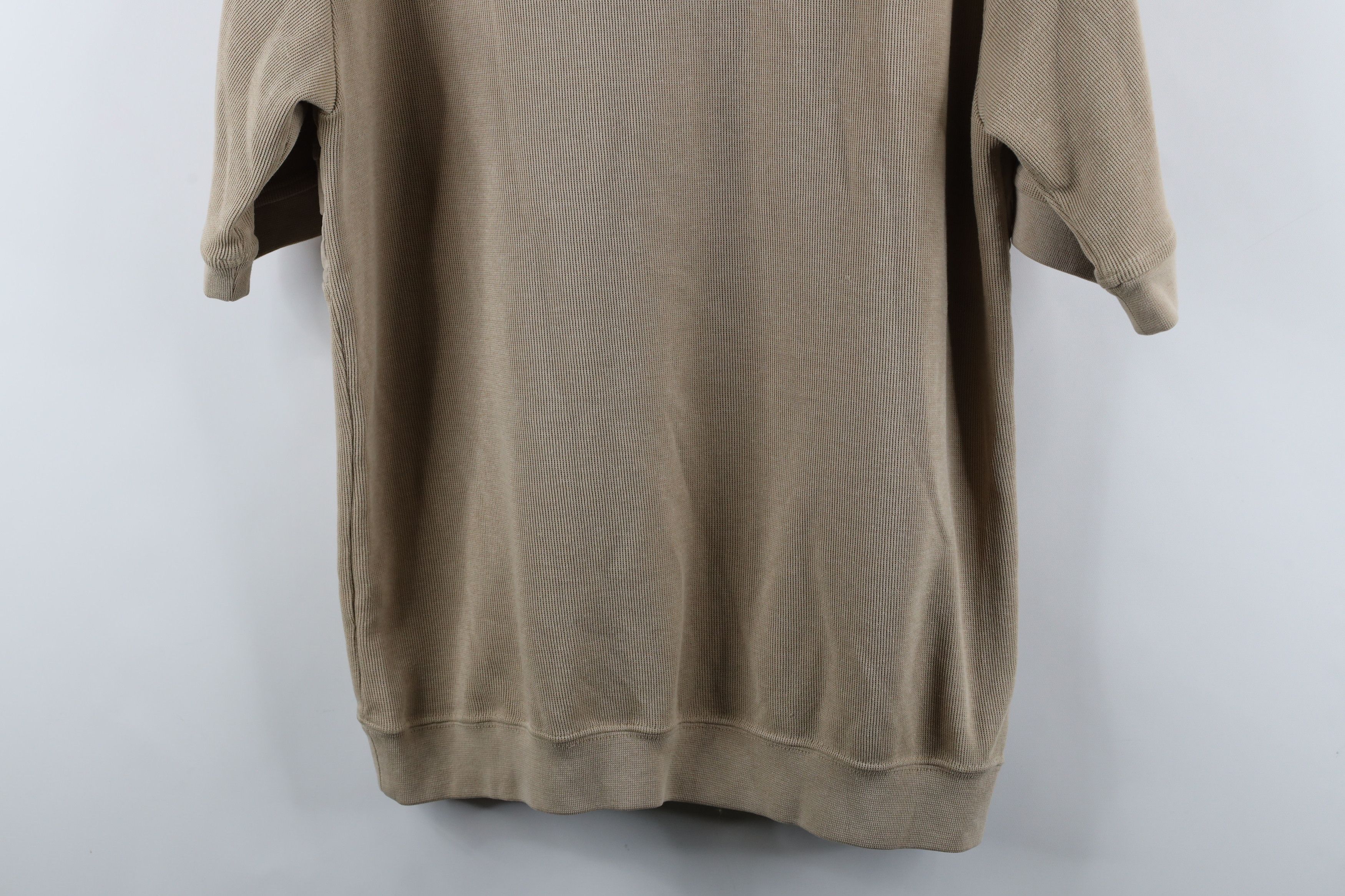 Vintage Vintage 90s Streetwear Waffle Knit Pullover Polo Beige Size US L / EU 52-54 / 3 - 12 Thumbnail