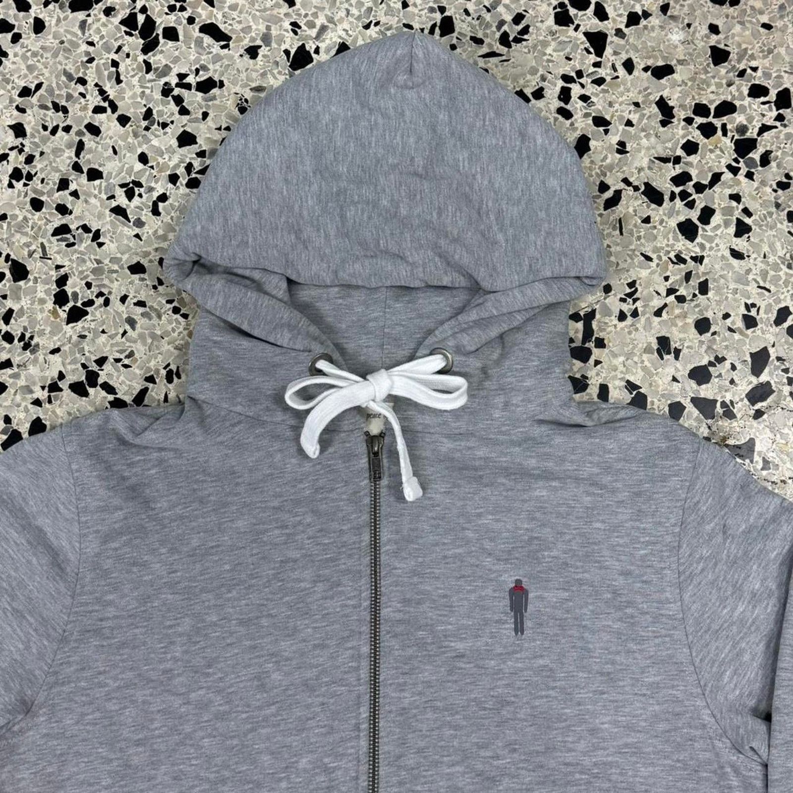 Mr. Gentleman VINTAGE Y2K ESSENTIAL I AM GENTLEMAN GRAY ZIP UP HOODIE: Size US S / EU 44-46 / 1 - 2 Thumbnail
