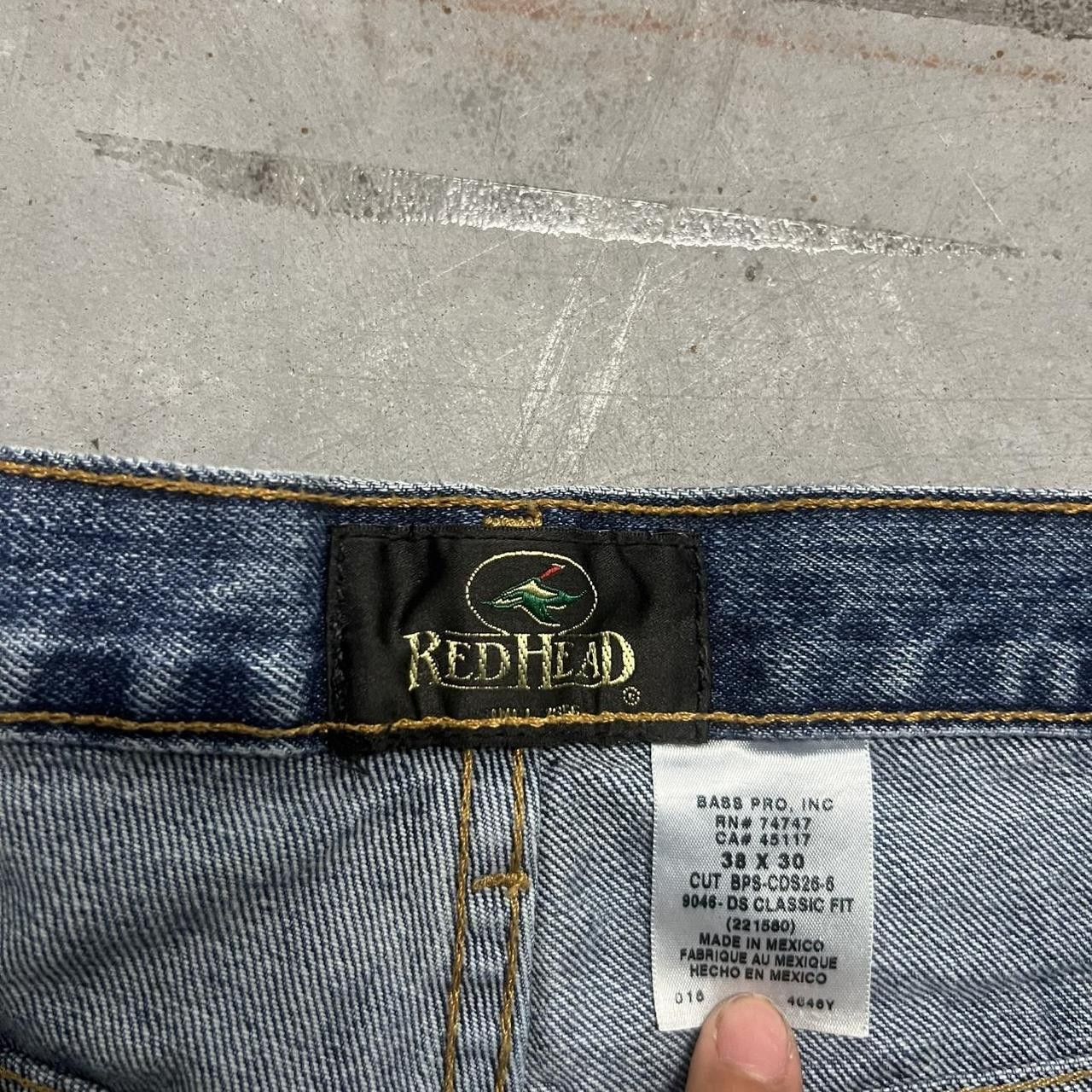 Redhead × Vintage Vintage Y2K Baggy Skater RedHead Dark Wash Denim Jeans! Size US 38 / EU 54 - 4 Thumbnail