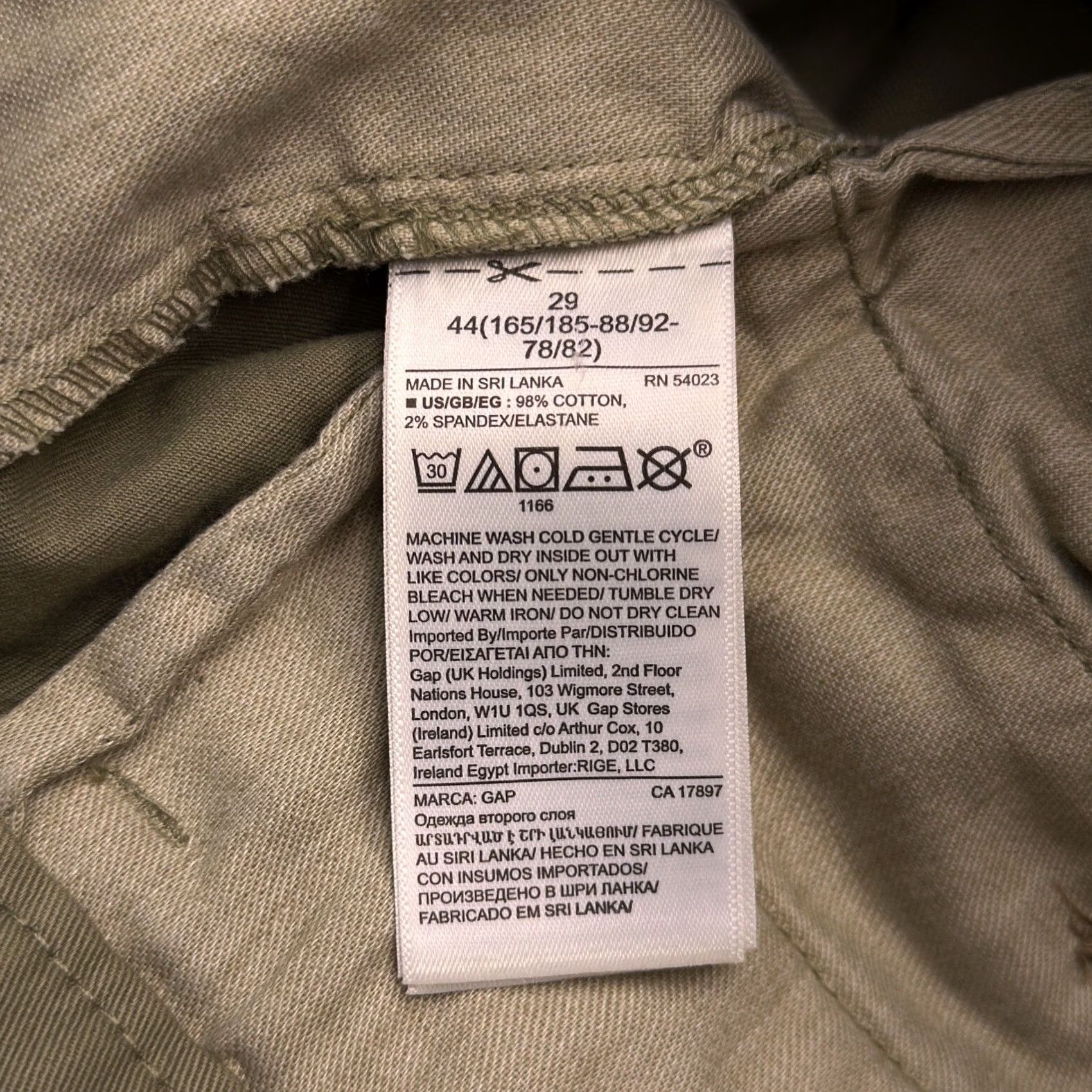 Gap Gap Mens 29 Green Mid Rise Stretch Gapflex 8 Inch Short Chino Casual Summer 98% Cotton 2% Spandex Regular Front Pocket Mens Men Size US 29 - 4 Thumbnail