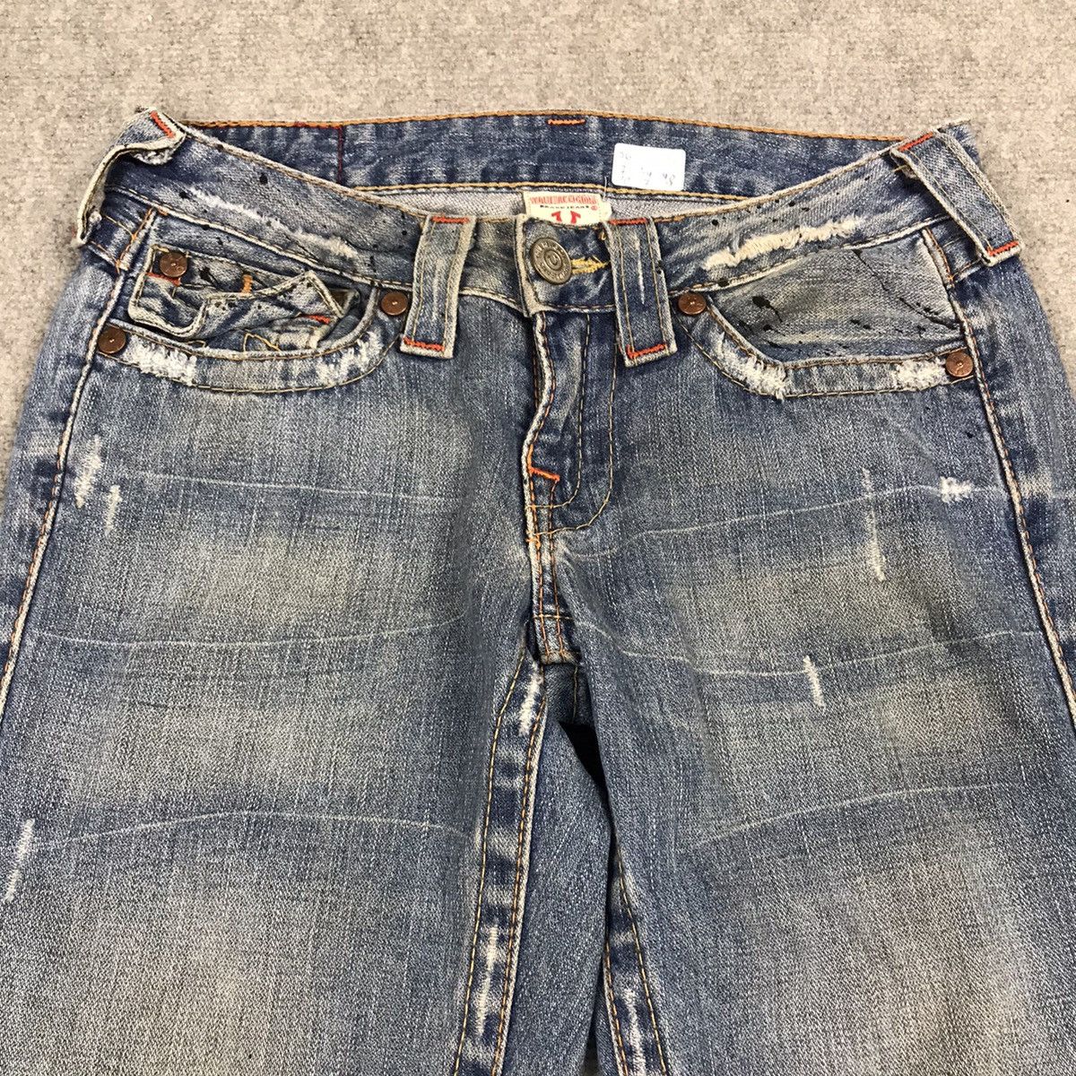 Japanese Brand FLARE TRUE RELIGION BOOT CUT DENIM DISTRESSED DENIM PANTS Size 26" / US 2 / IT 38 - 6 Thumbnail
