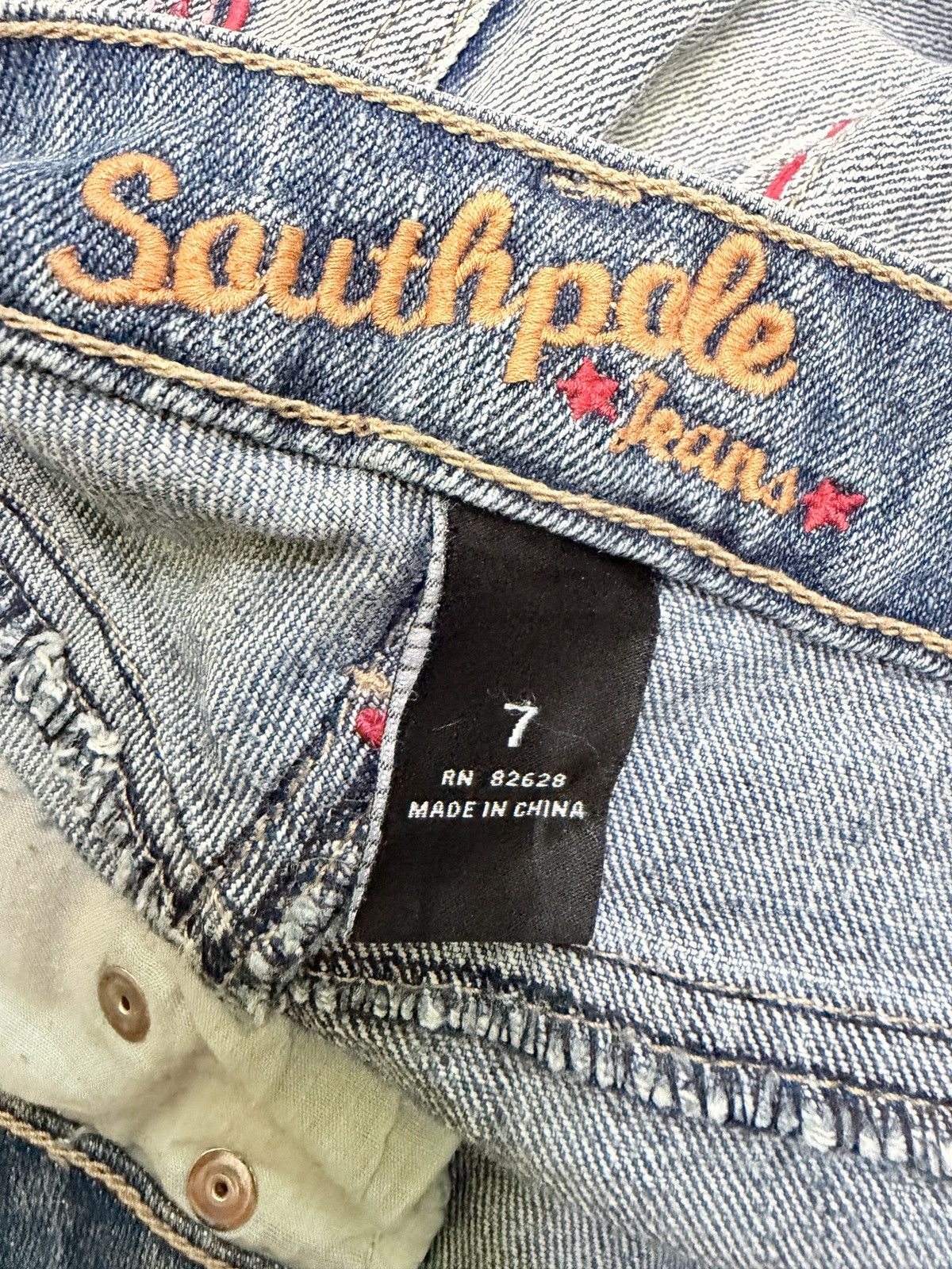 Southpole Vintage Southpole Y2K Flared Tribal Embroidery Denim Size US 29 - 15 Thumbnail