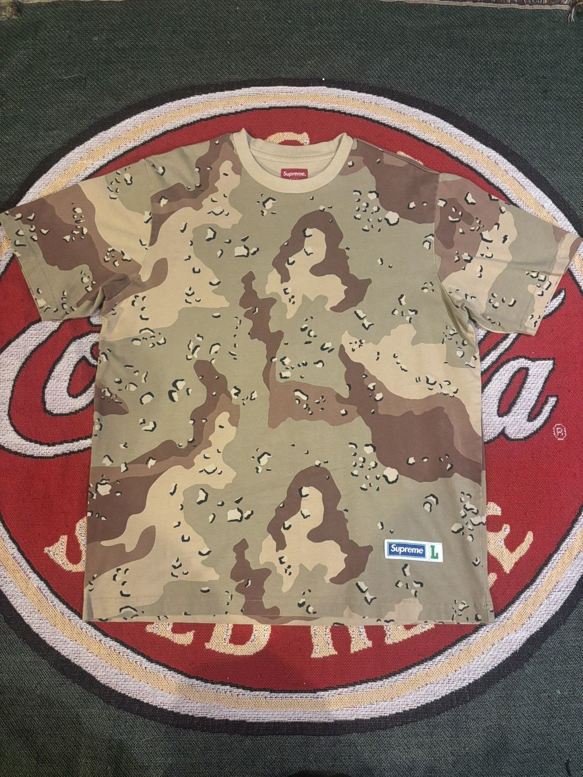 Supreme 2019 Supreme Collection Desert Camo Athletic Label T-Shirt Size US L / EU 52-54 / 3 - 1 Thumbnail