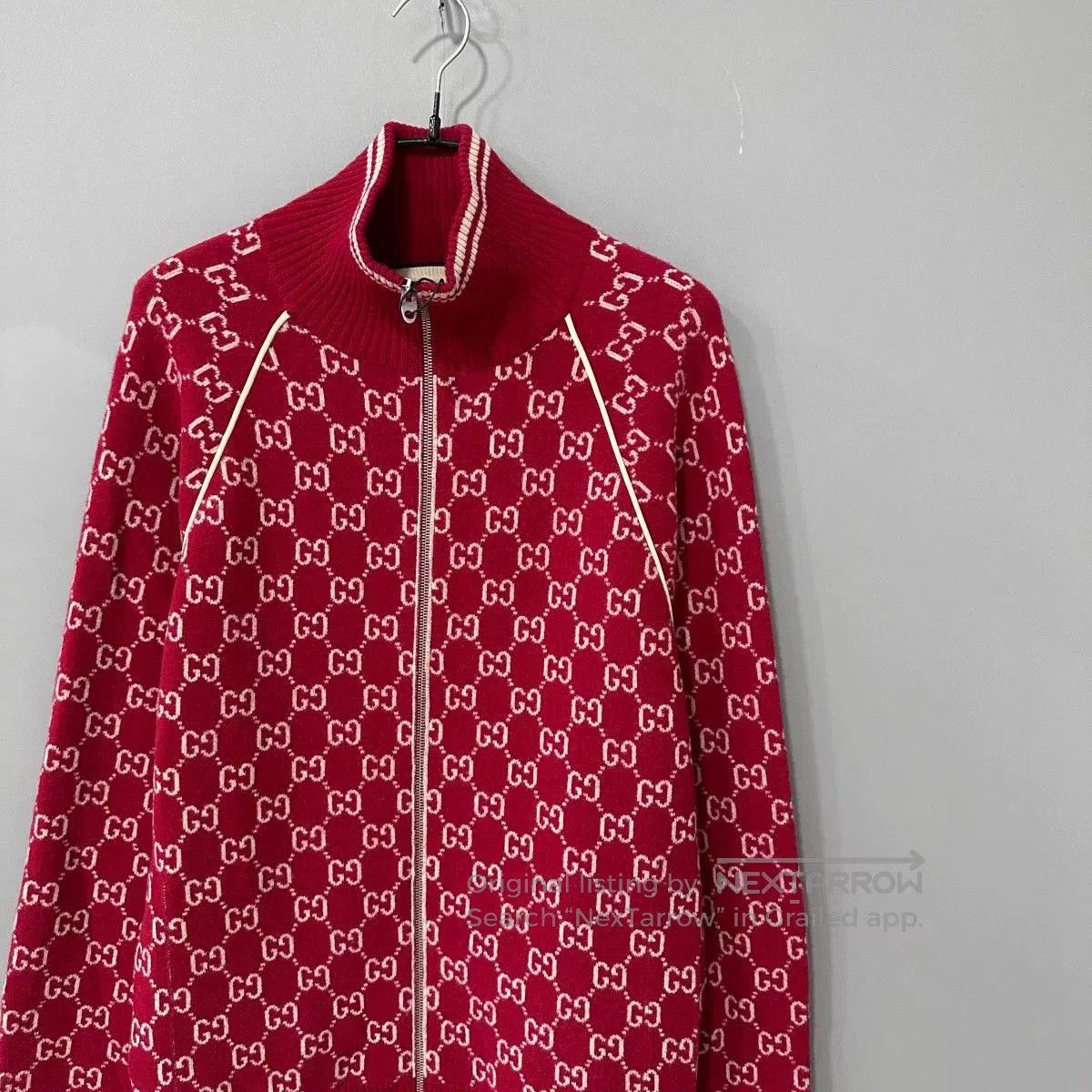 Gucci gucci red logo zip-up jacket size M. Size US M / EU 48-50 / 2 - 2 Thumbnail