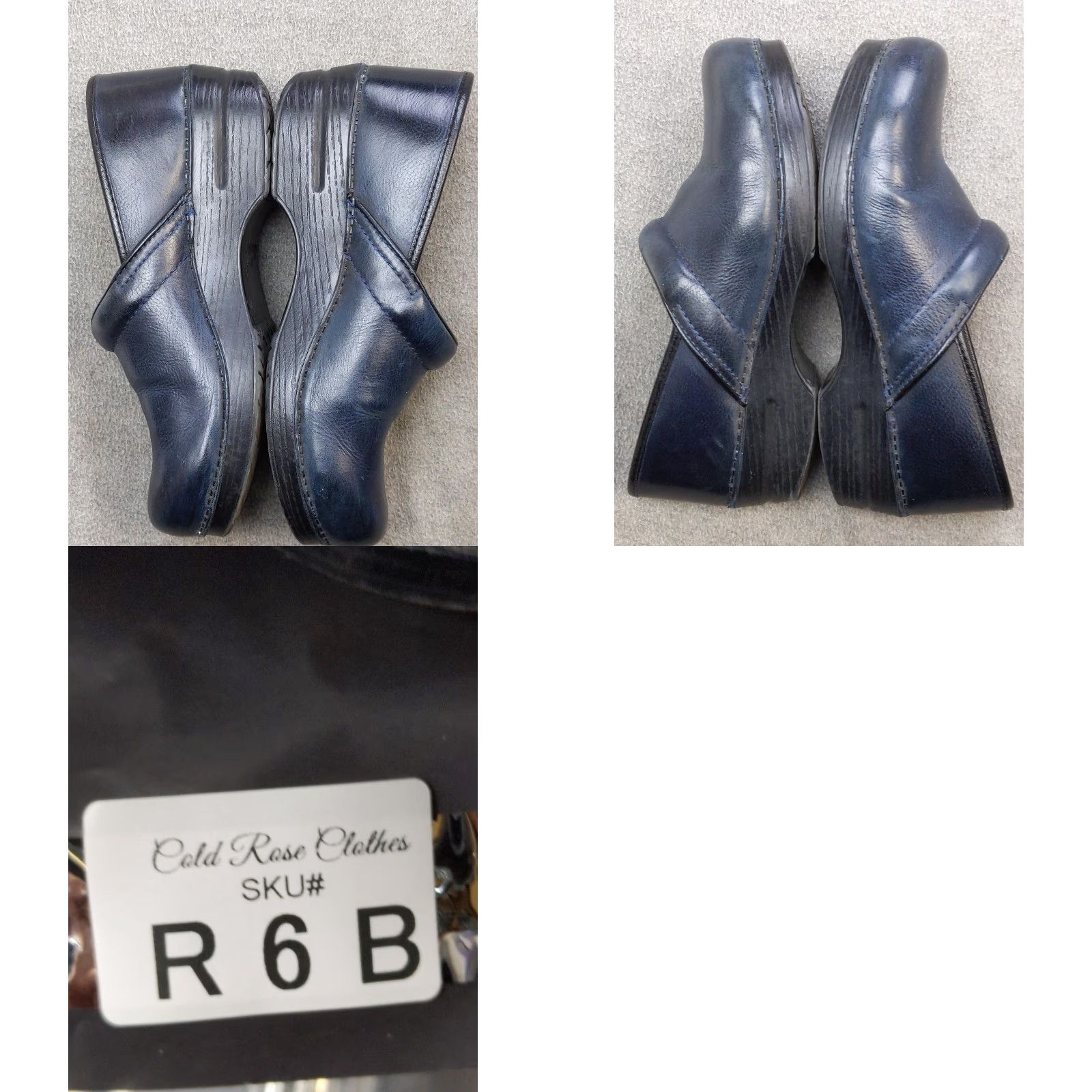 Dansko Professional Clogs Womens 41 W Blue Leather Slip On 