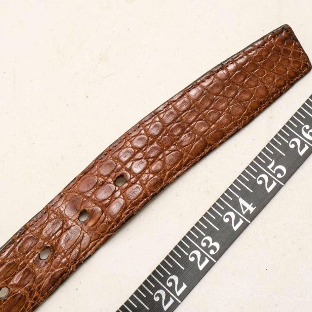 Vintage VINTAGE Peter Huber Luxury Reptile Leather Belt Men's Belt Brown 42 Leather Casual Fashion Mens Size 42 - 5 Thumbnail