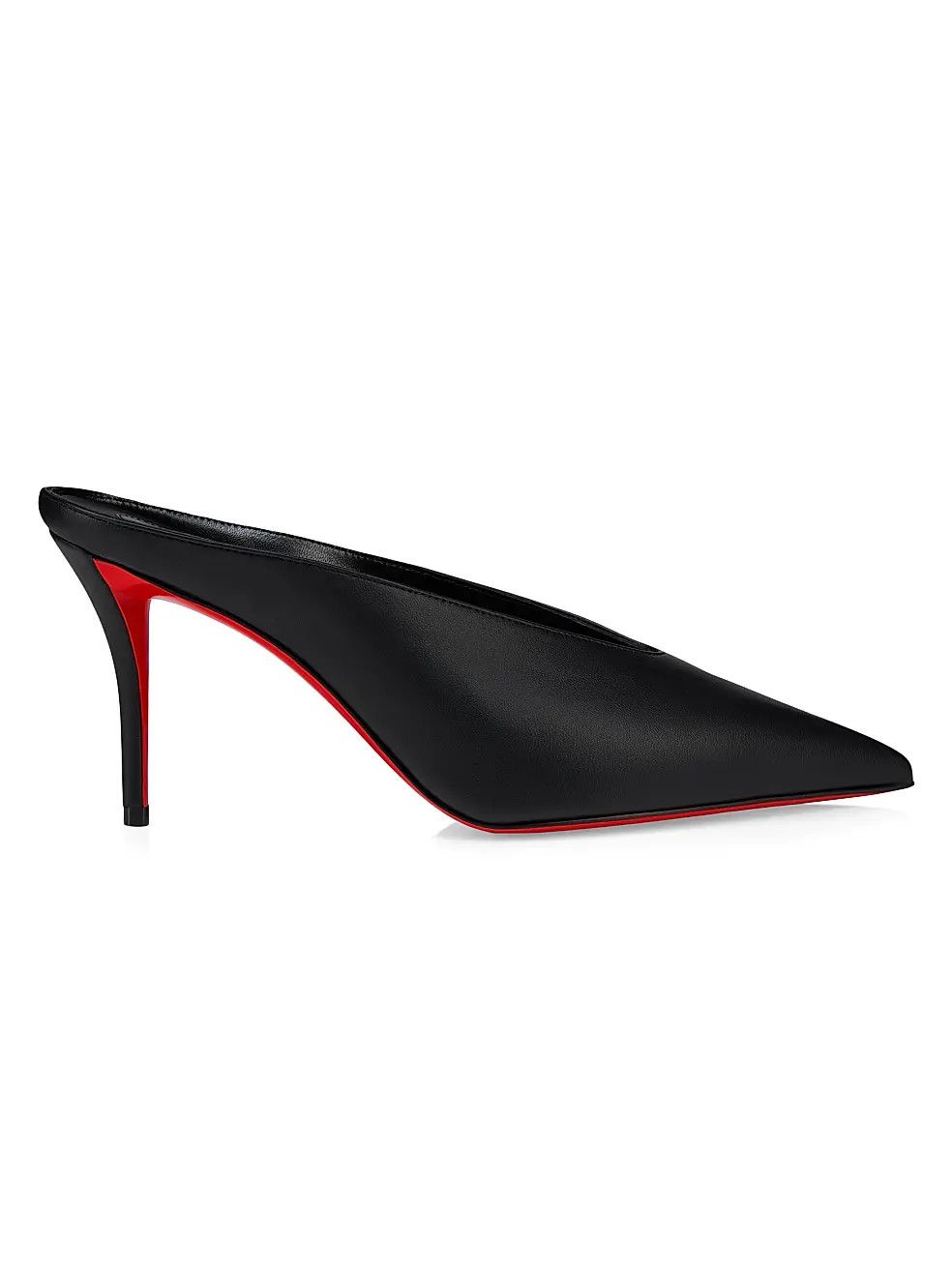 Christian Louboutin os11x0126 Miss Z 80mm Slimimule Leather Pumps in Black Size US 7 / IT 37 - 1 Thumbnail