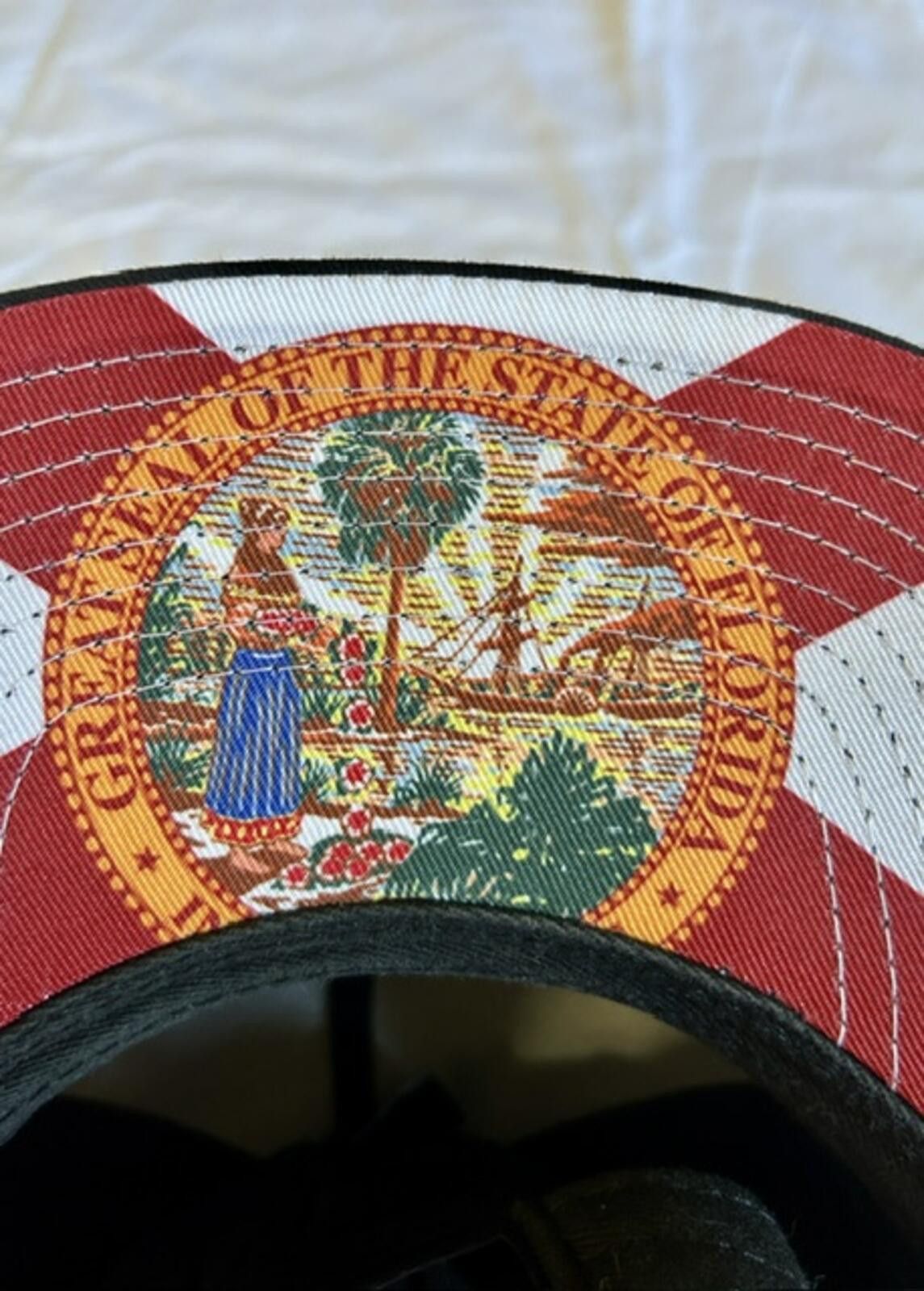 Local Authority Local Black Baseball Cap with Florida State Seal Under Brim Size ONE SIZE - 3 Thumbnail