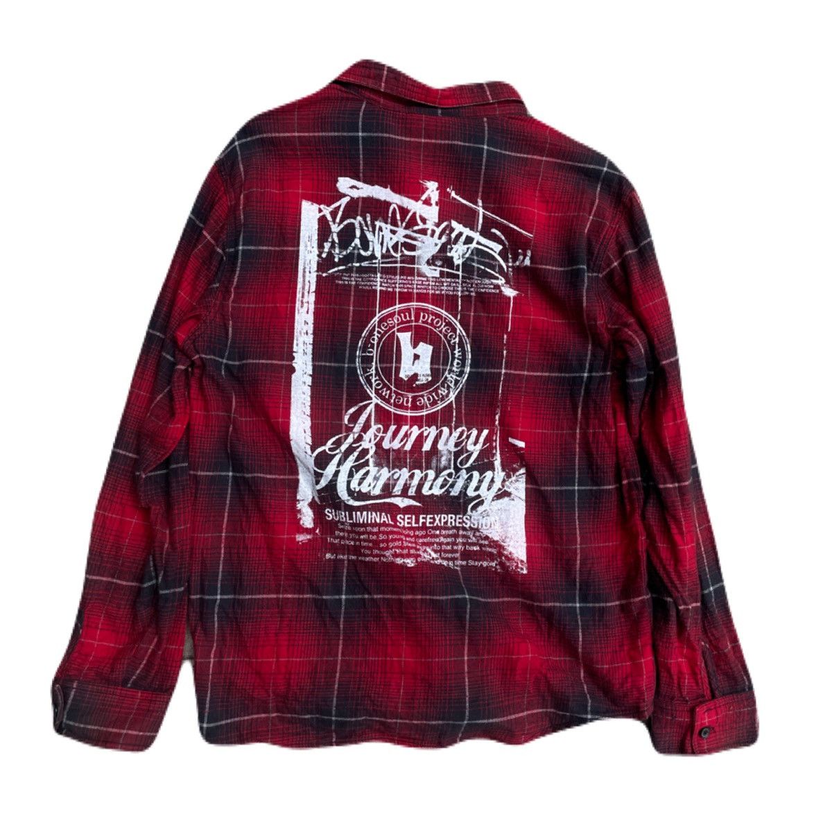 If Six Was Nine 2000s Japanese archive Vkei Poem Plaid Shirts Gyaruo Y2K Size US S / EU 44-46 / 1 - 4 Thumbnail