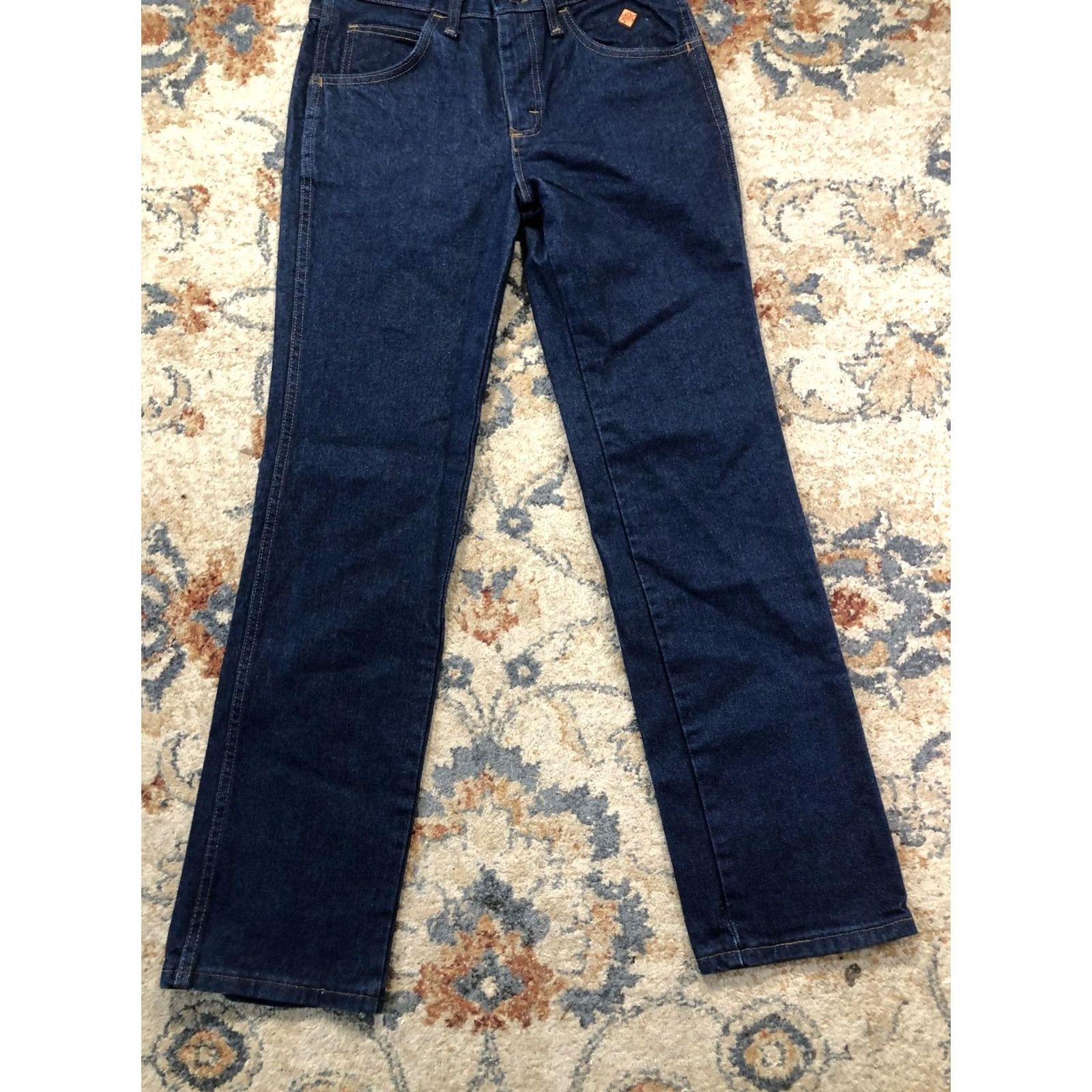 Wrangler Wrangler Jeans Mens 30x32 Blue Dark Wash Slim Straight Flame-Resistant Pockets FR 34 ATPV 10FR36MWZ Clean Denim Accessories Not Included Size US 30 / EU 46 - 4 Thumbnail