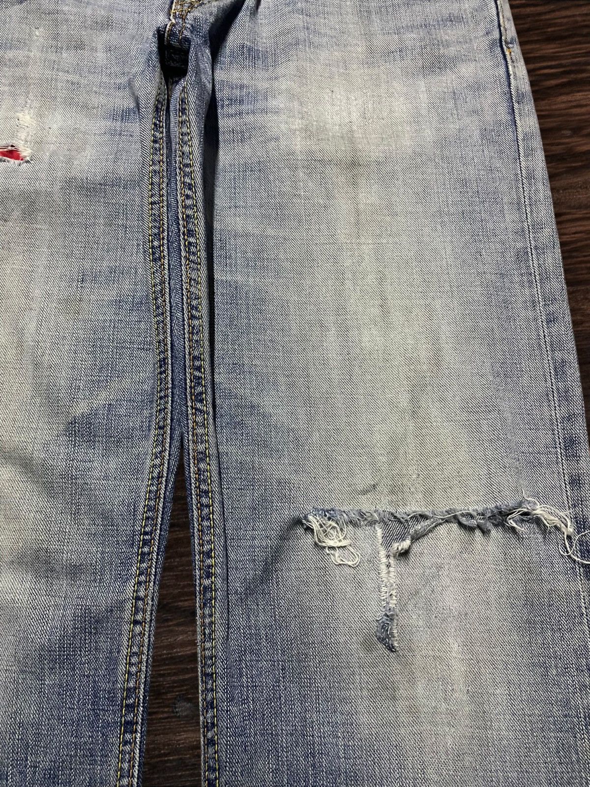 Junya Watanabe Vintage Edwin EG 503 Light Wash Distressed Baggy Jeans Size US 32 / EU 48 - 8 Thumbnail