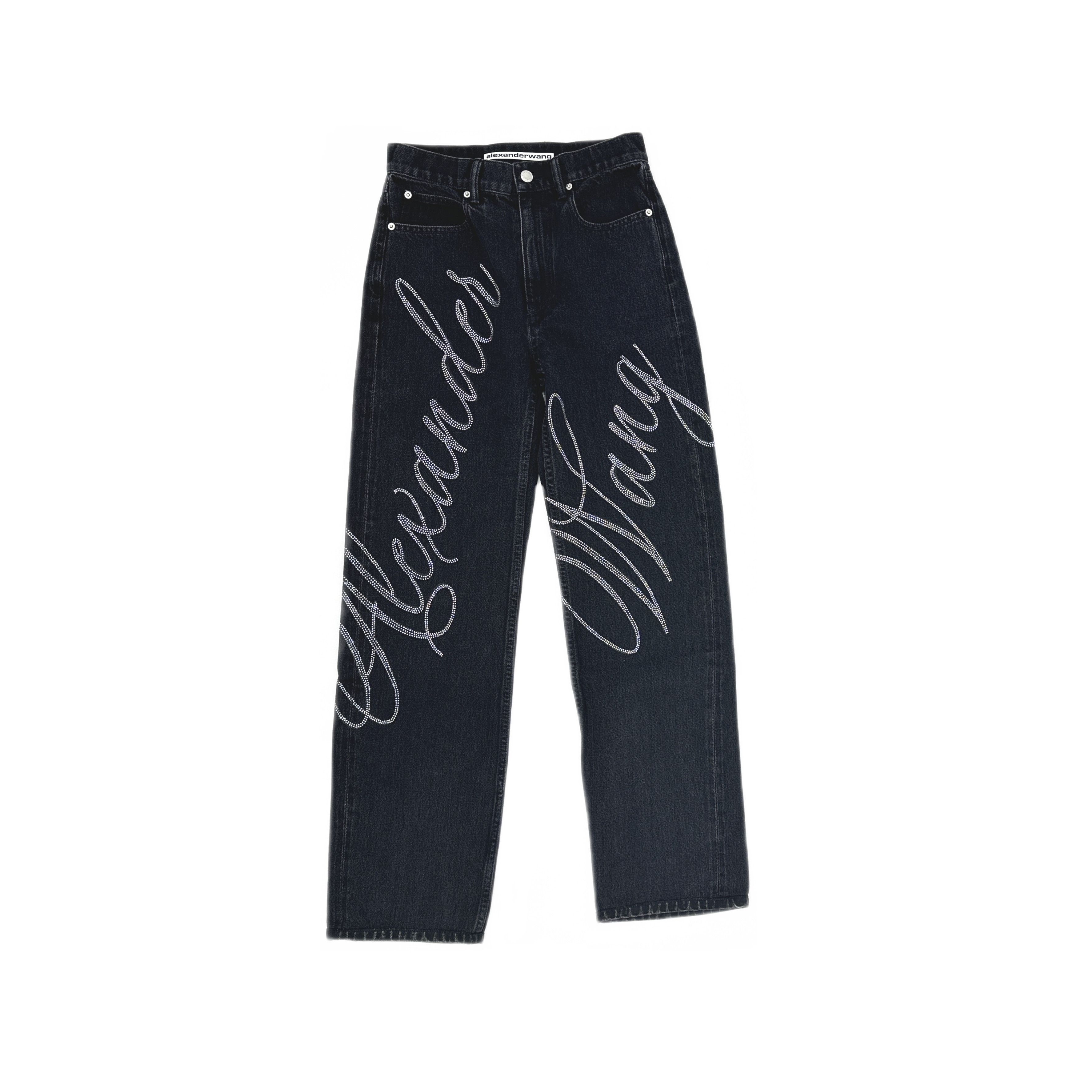 Alexander Wang Alexander Wang Crystal Logo Jeans Size 25 Size 25" / US 0 / IT 36 - 1 Thumbnail