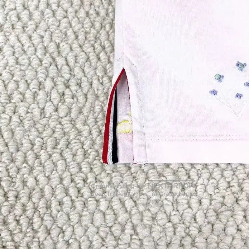 Thom Browne Thom Browne Pink Logo Short Sleeve T-Shirt . Size S / US 4 / IT 40 - 3 Thumbnail