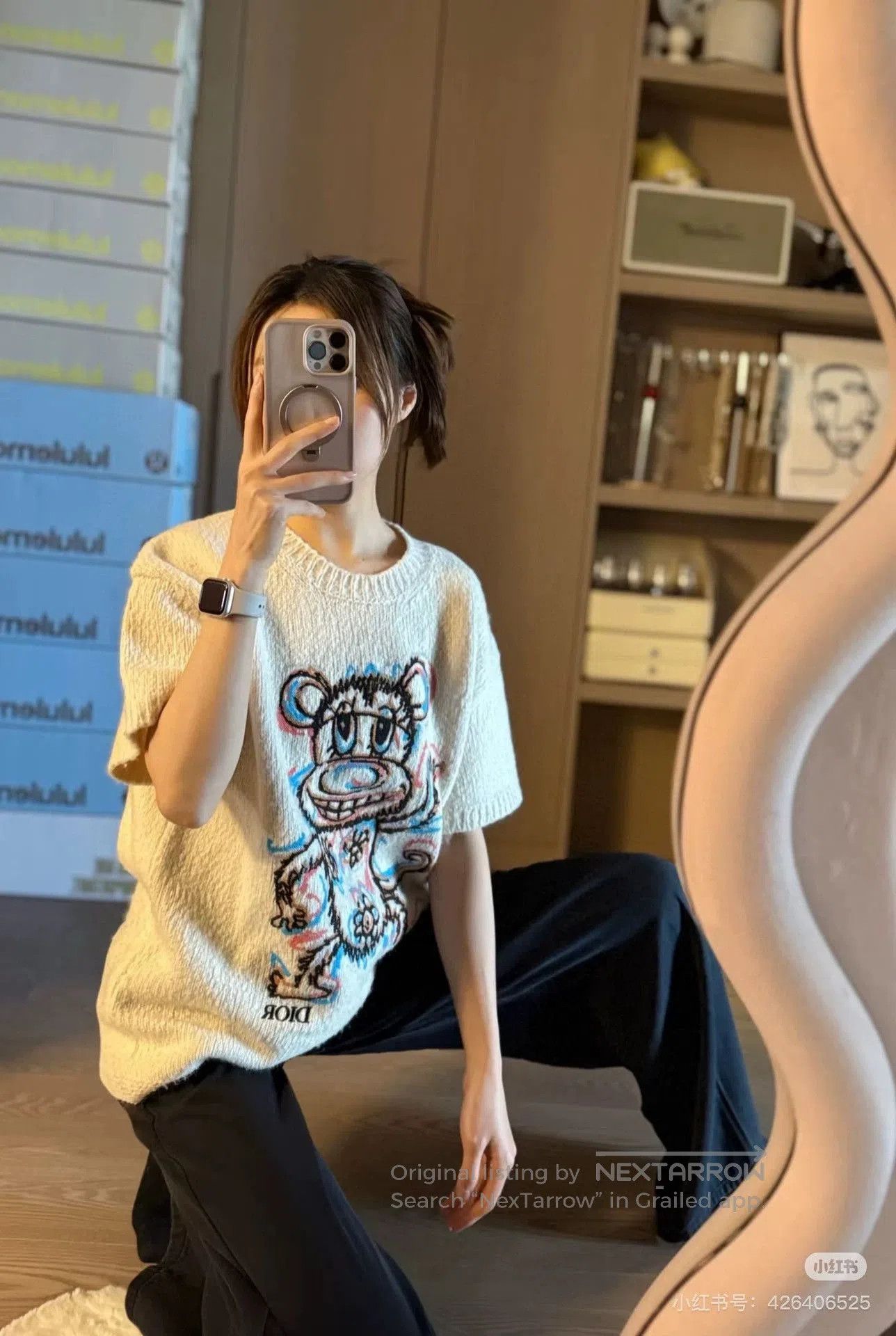 Dior dior colorful printed cartoon knit pullover. Size US M / EU 48-50 / 2 - 6 Thumbnail