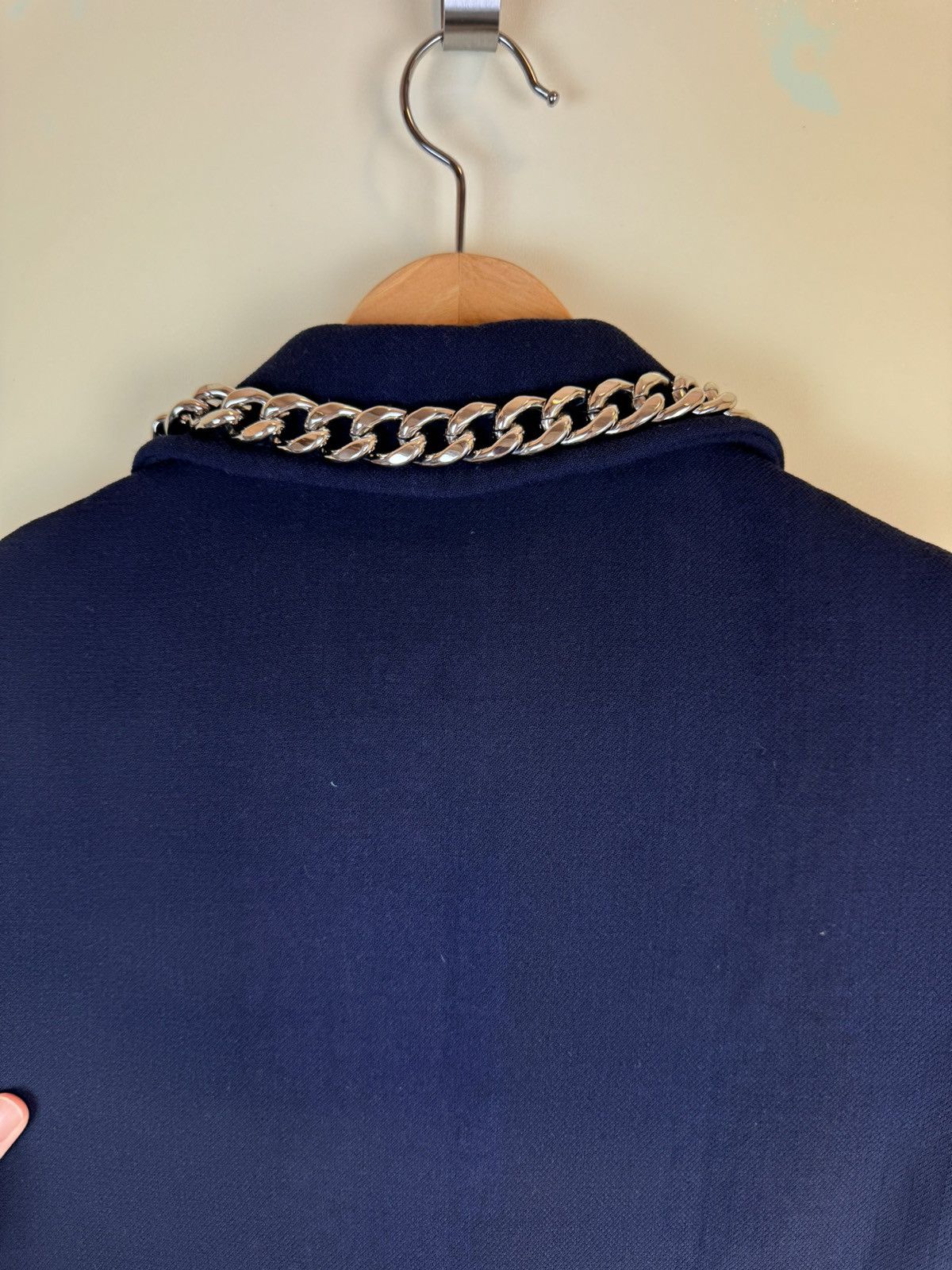 Prada Prada Wool blue midi dress gown evening casual chain collar Size M / US 6-8 / IT 42-44 - 17 Thumbnail