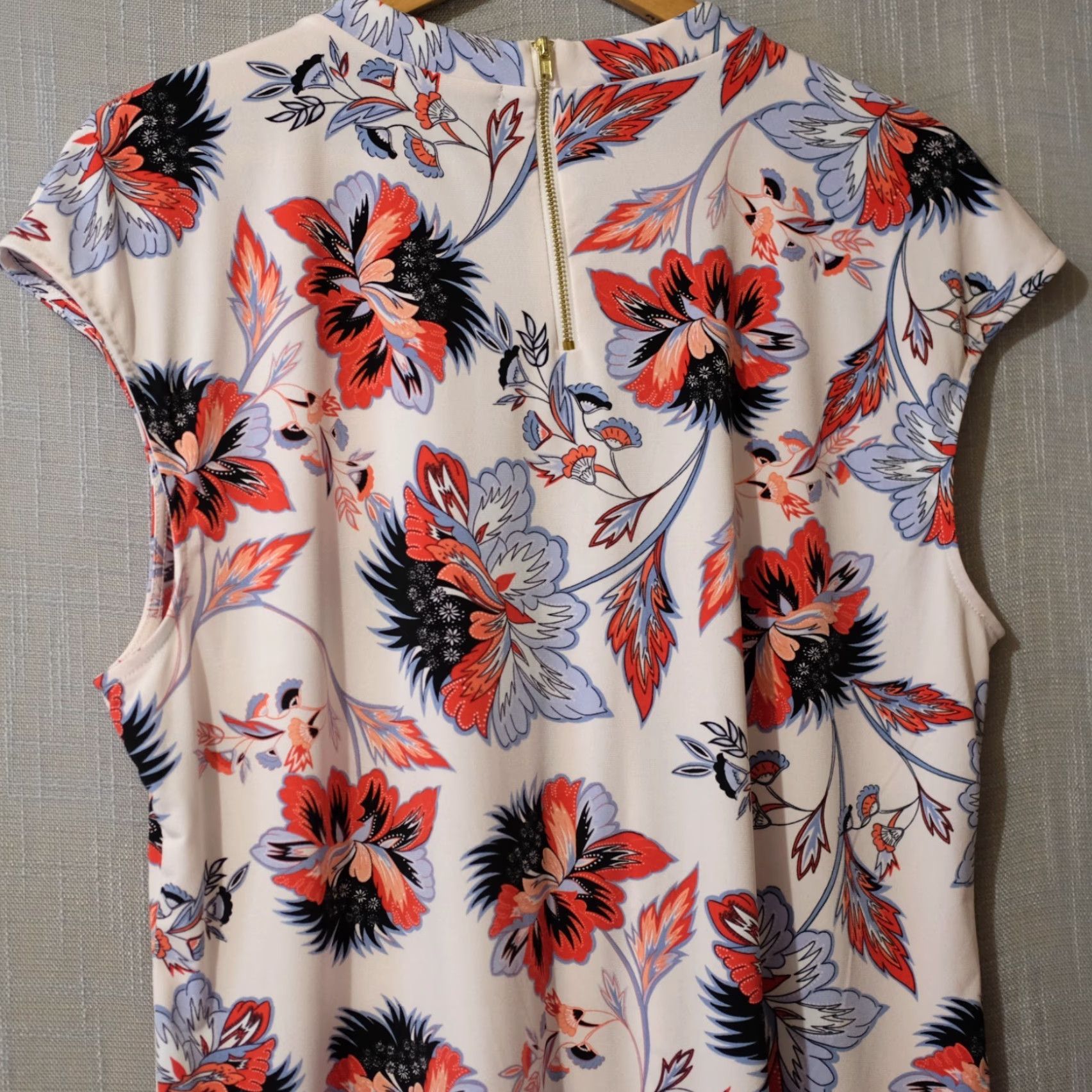 Liz Claiborne Liz Claiborne Career Top Floral Pleated Pink Stretch Womens PXL Sleeveless Shirt Blouse Multicolor Regular Back to Work Womens Size XL / US 12-14 / IT 48-50 - 5 Thumbnail