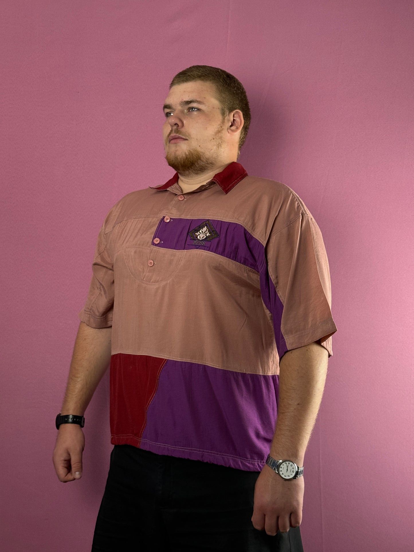 Hugo Boss × Vintage Hugo Boss Sports Vintage Men's Pullover Short Sleeve Shirt Size US XXL / EU 58 / 5 - 1 Thumbnail