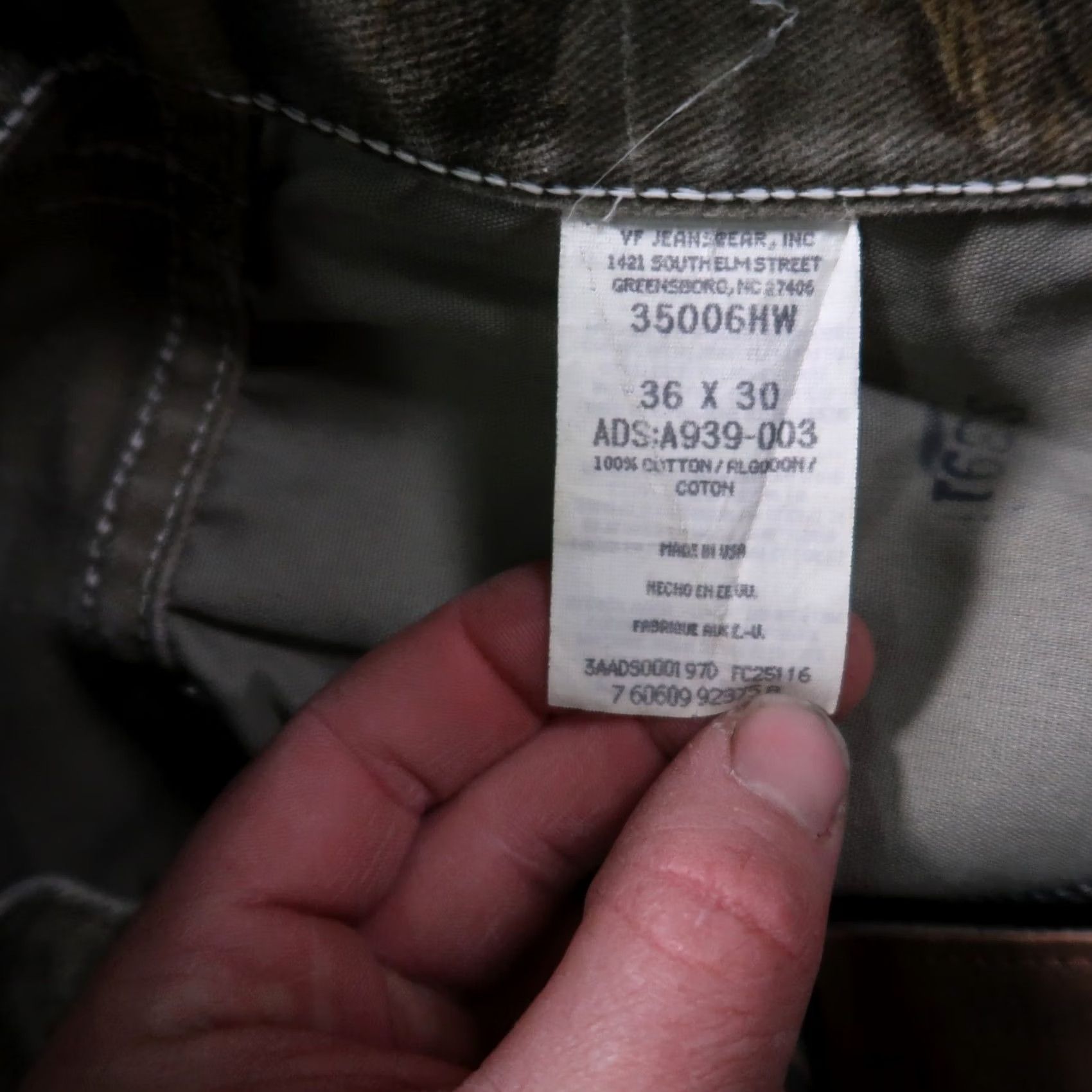 Wrangler VINTAGE Wrangler ProGear Jeans Men's 34x30 Camouflage 5-Pocket Denim Cotton Button Zip Distressed Logo Grovernment? Size US 34 / EU 50 - 5 Thumbnail