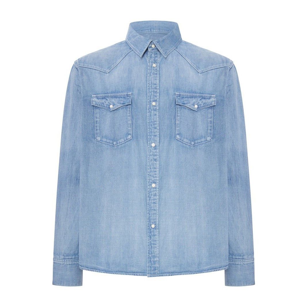 Visvim VISVIM Blue Denim Shirt New & Authentic (Men's size:XL;) Size US XL / EU 56 / 4 - 1 Thumbnail