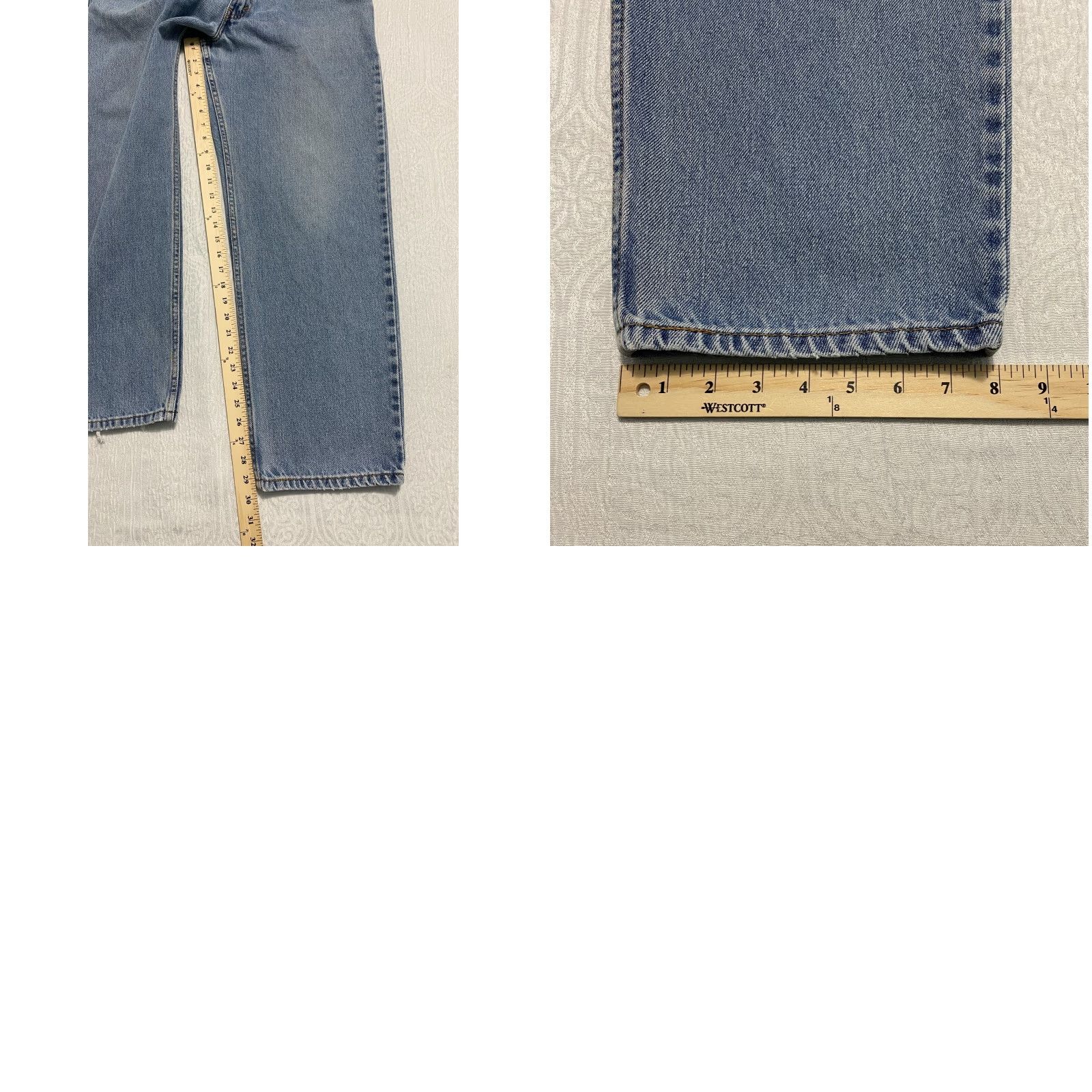 Levi's VINTAGE Levi's 550 Jeans Mens 36x30 Blue Light Wash Relaxed Fit 5-Pocket Straight Denim Cotton 100% USA Mexico (if country needed?) Size US 36 / EU 52 - 8 Thumbnail