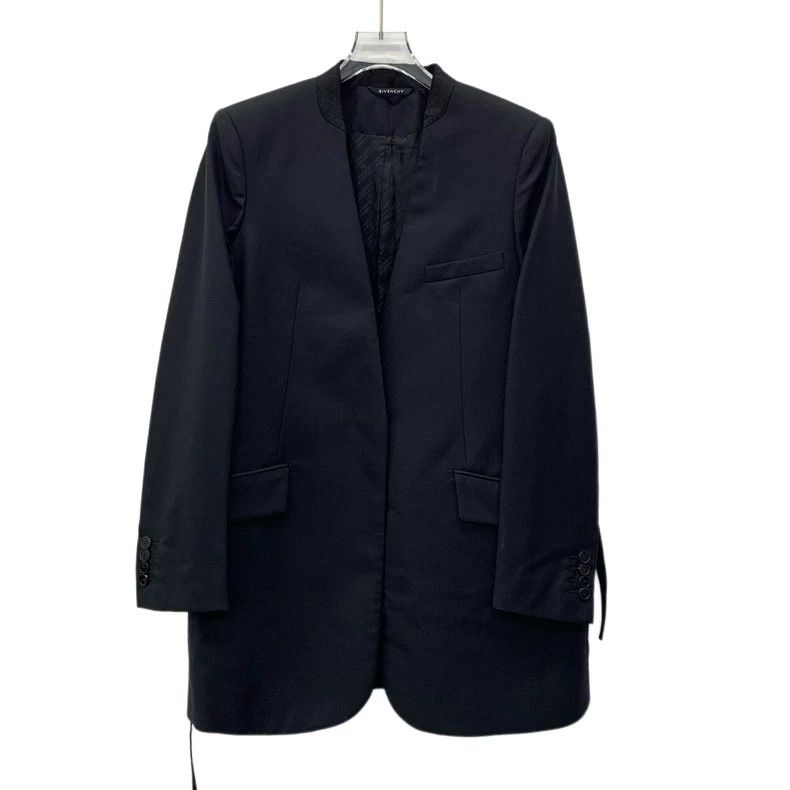 Givenchy Givenchy Black V-neck Wool Long Sleeve Blazer Size US XS / EU 42 / 0 - 1 Thumbnail