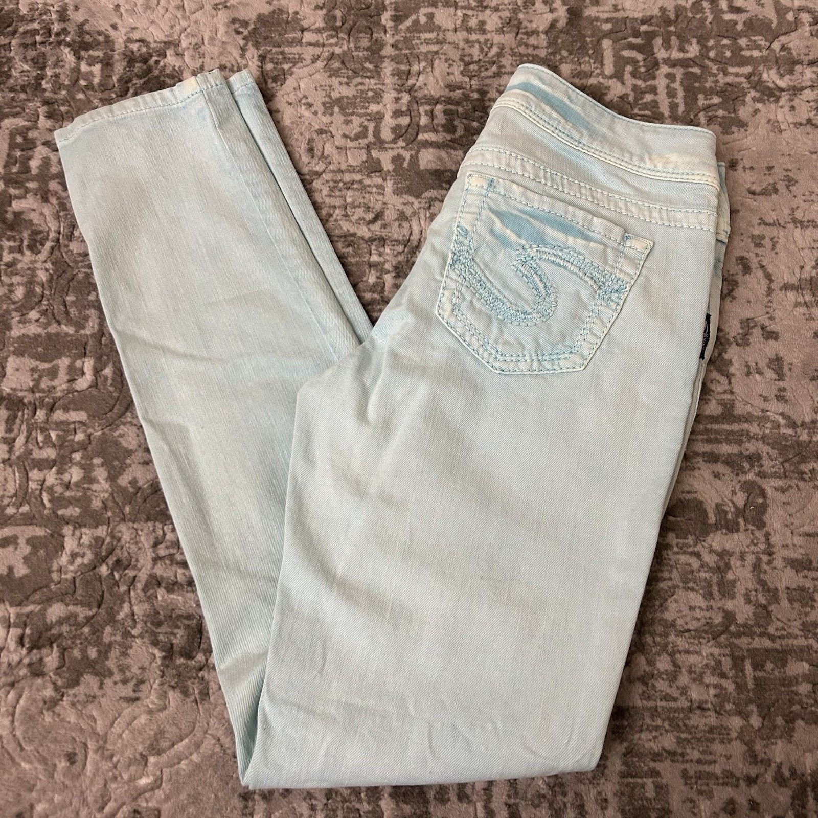 Silver Jeans Co. Silver Suki Skinny Jeans Women's W27/L31 Light Blue Wash Size 27" / US 4 / IT 40 - 10 Thumbnail