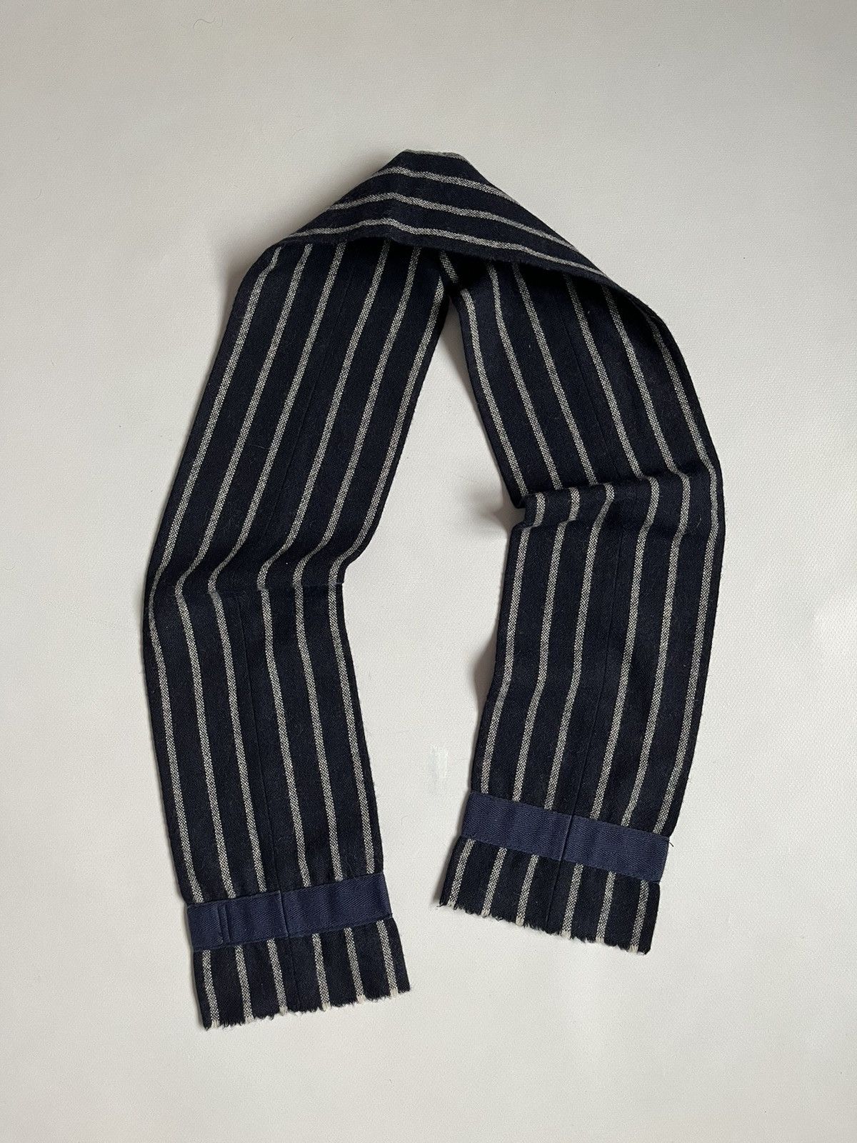 Albam × Japanese Brand Albam Men Wool Striped Blue Scarf Size ONE SIZE - 2 Thumbnail
