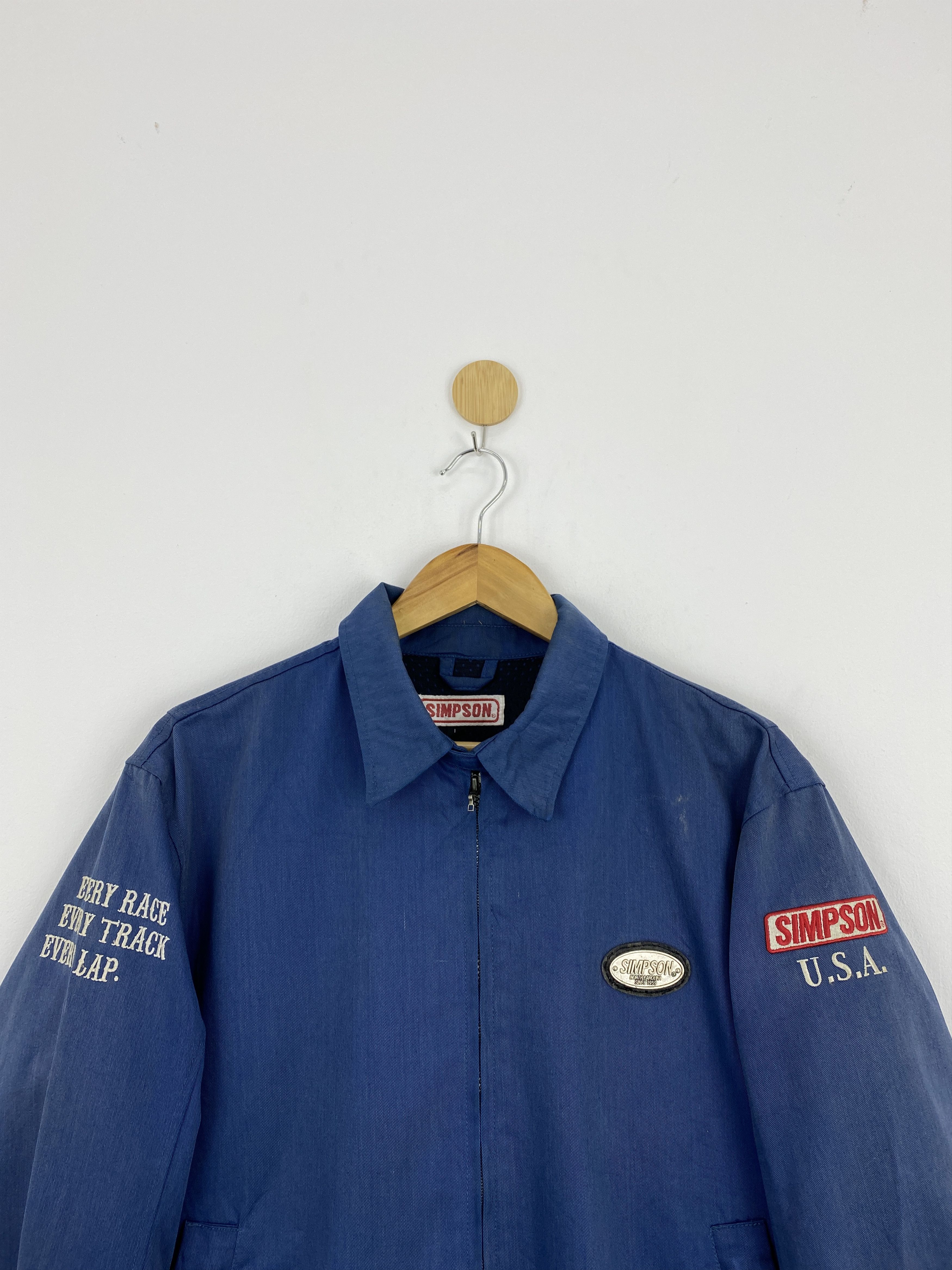 Vintage Vintage Simpson U.S.A Motorcycle Denim Jacket J1751 Size US L / EU 52-54 / 3 - 2 Thumbnail