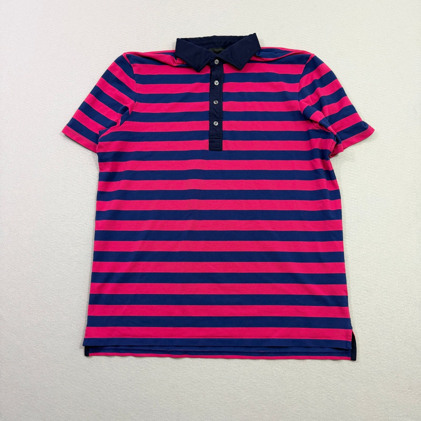 Other Greyson Polo Shirt Men's XL Pink Blue Striped Collared Size US XL / EU 56 / 4 - 1 Thumbnail