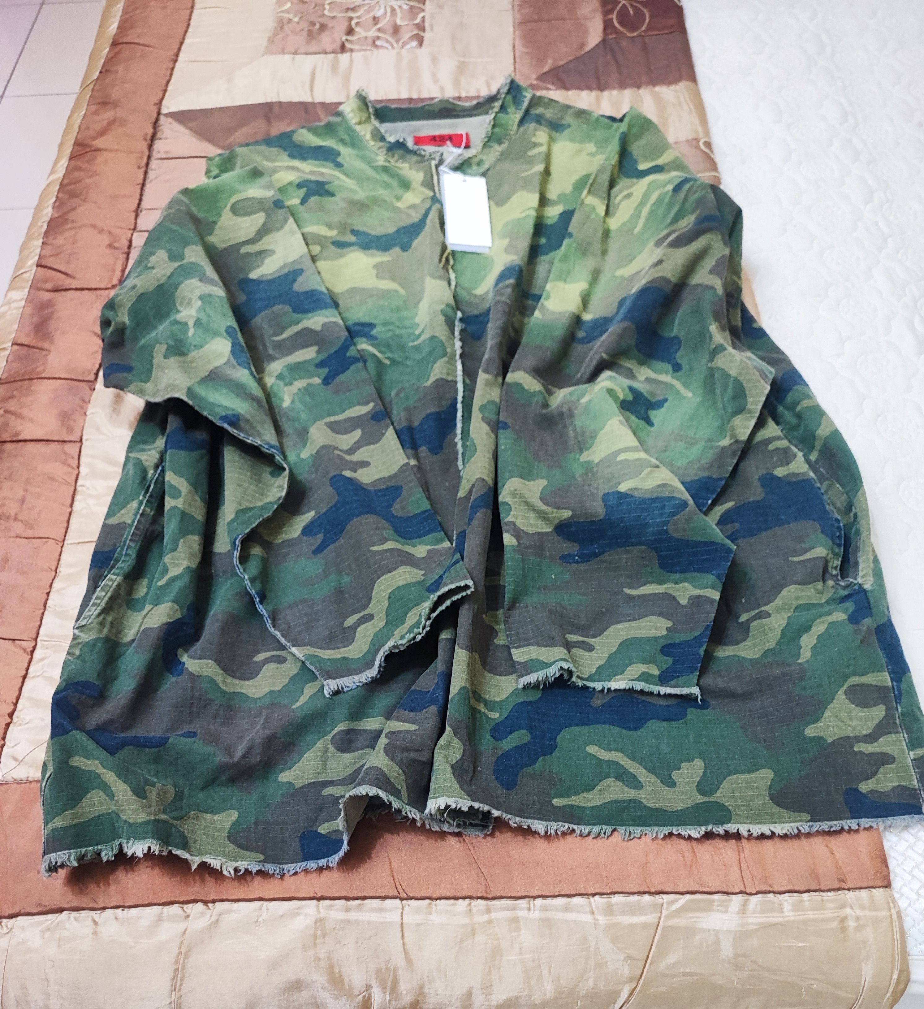 424 424 Camouflage Distressed Oversized Jacket Size US L / EU 52-54 / 3 - 7 Thumbnail