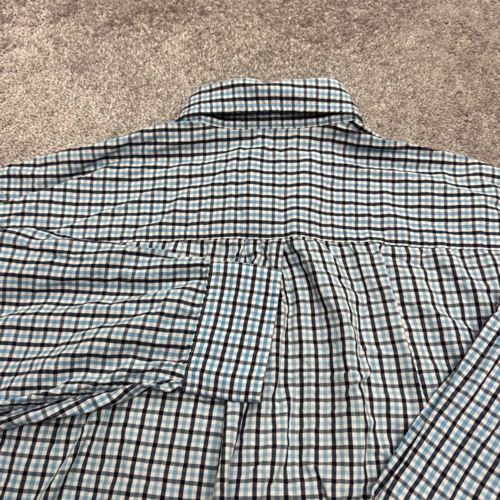 Brooks Brothers Brooks Brothers Blue Plaid Button-Up Long Sleeve Sport Shirt Men's Large Regular Cotton Size US L / EU 52-54 / 3 - 4 Thumbnail