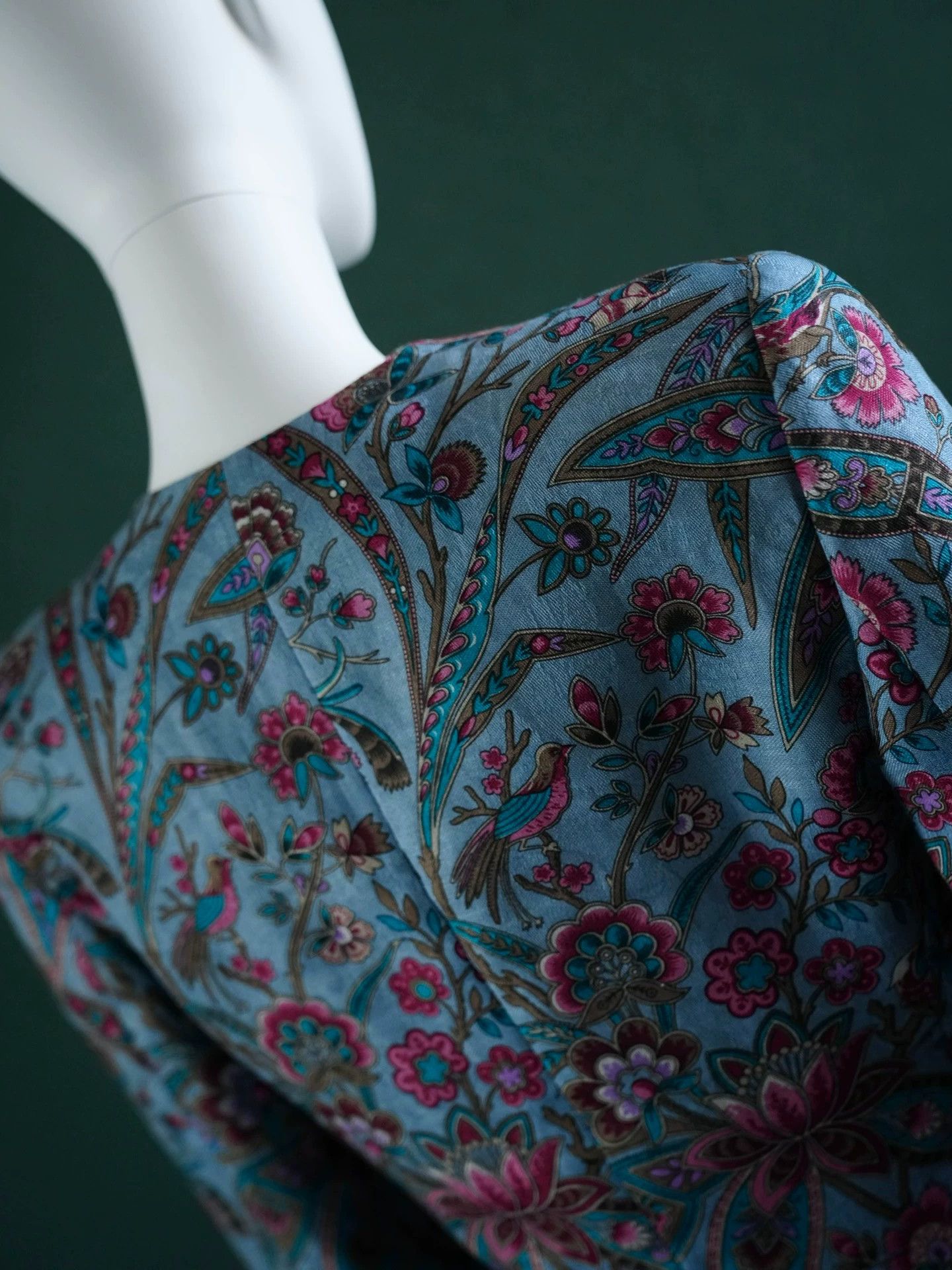 Giorgio Armani Giorgio Armani 90s Cotton-Linen Oriental Floral Blazer Size M / US 6-8 / IT 42-44 - 7 Thumbnail