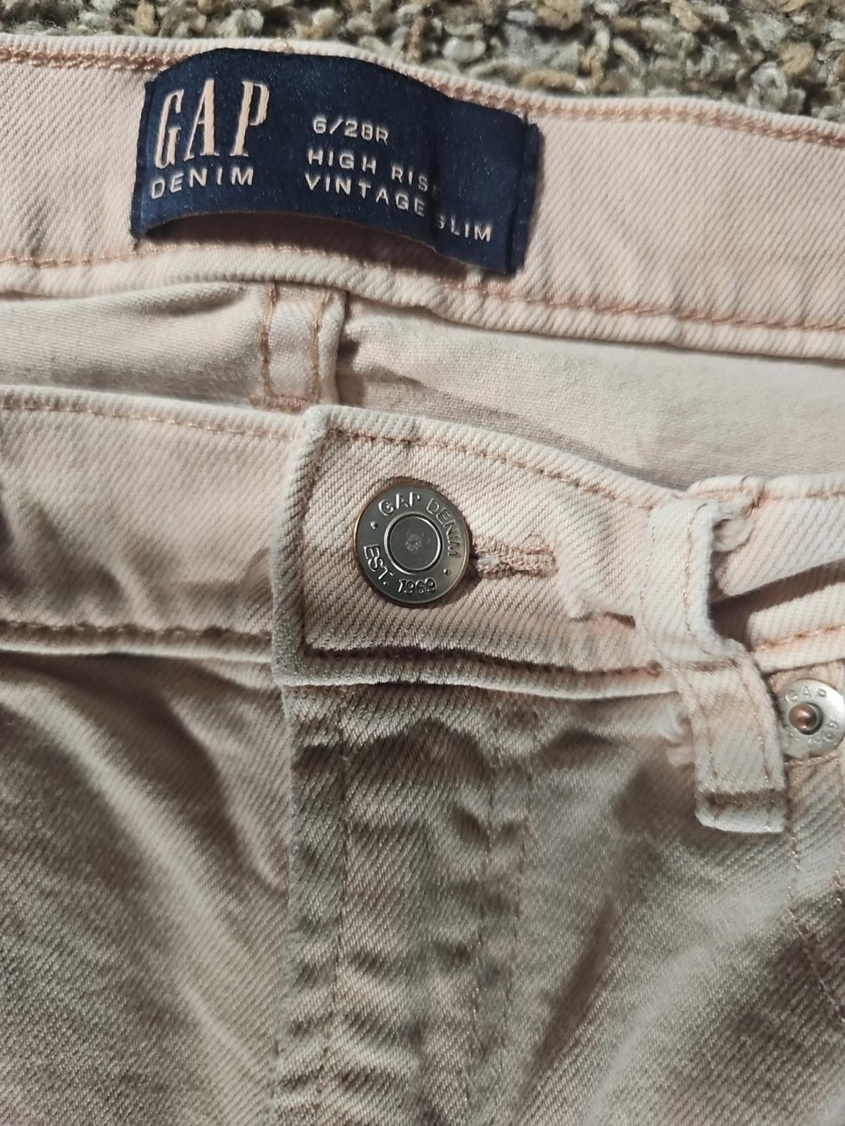 Gap GAP Denim 6/28R High Rise Vintage Slim Jeans Size 28" / US 6 / IT 42 - 2 Thumbnail