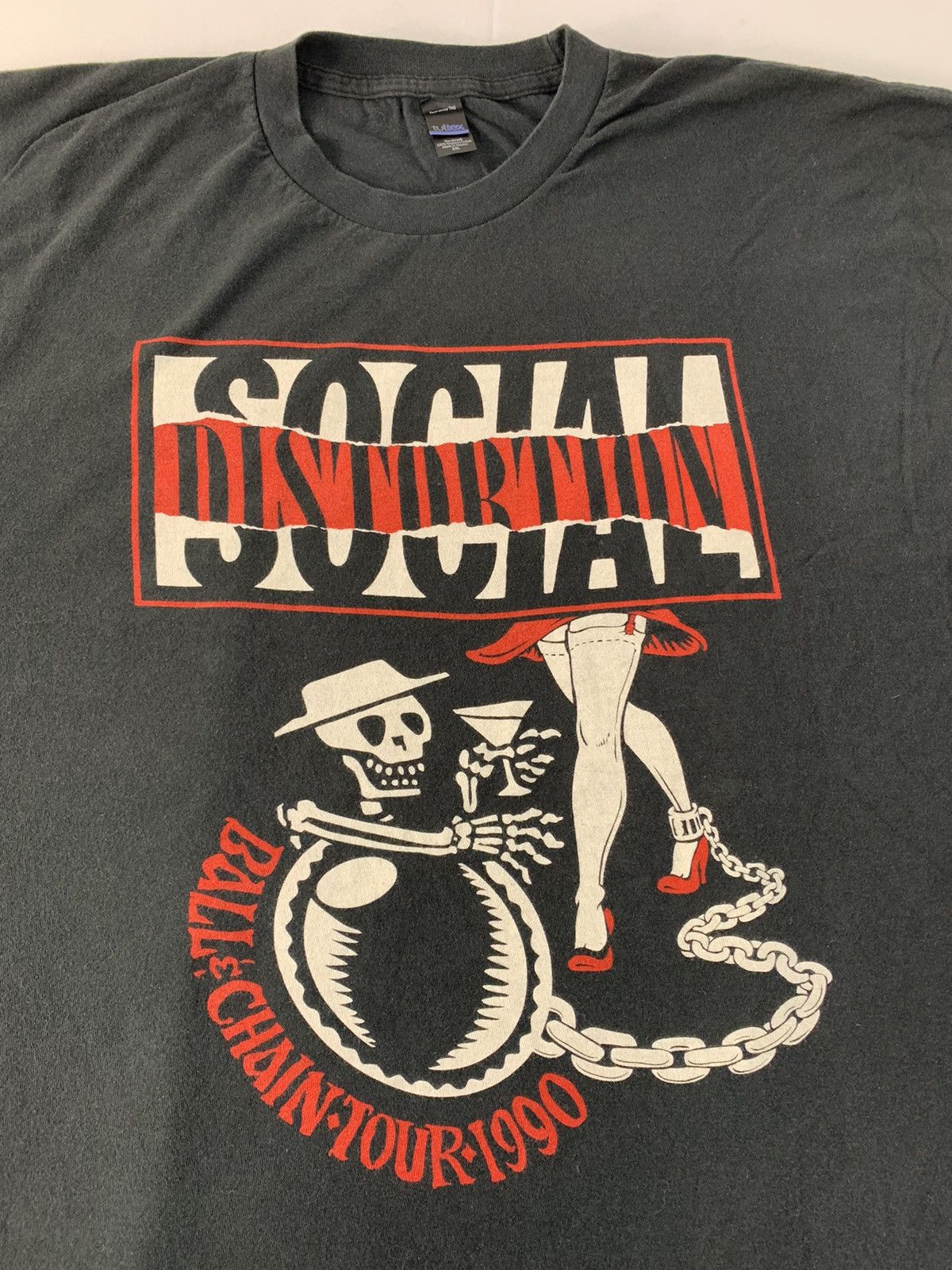 Band Tees Social Distortion USA Ball & Chain Tour 1990 Big Logo Tee Size US XXL / EU 58 / 5 - 4 Thumbnail