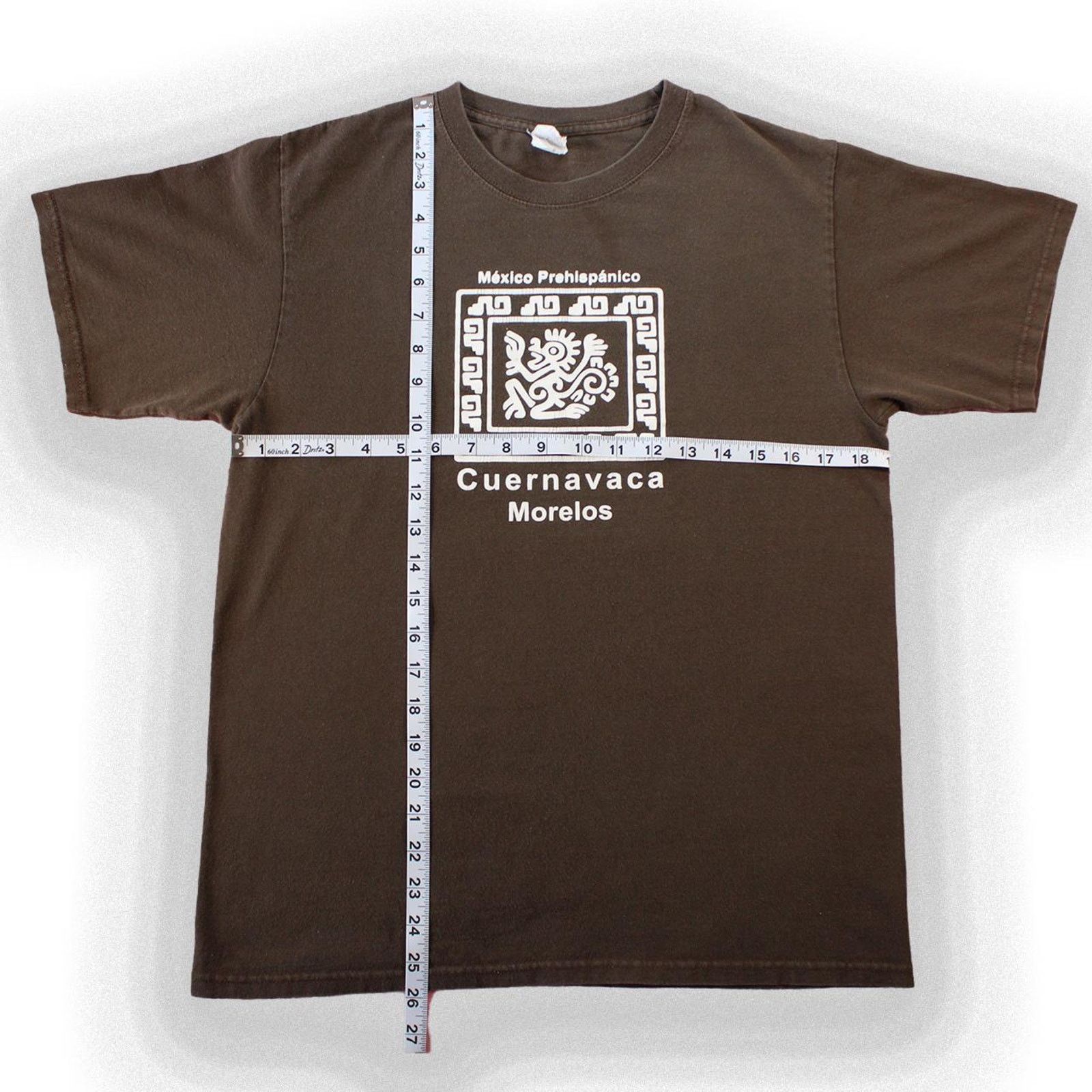 Vintage Vintage 2000's Brown Mexico Aztec Graphic Tee Size M / US 6-8 / IT 42-44 - 2 Thumbnail