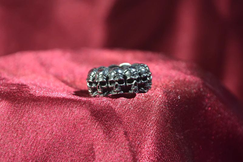 Jewelry Skull Vibe Jewelry Rings Open Size Chrome Ring (Size 7-13) Size ONE SIZE - 6 Thumbnail