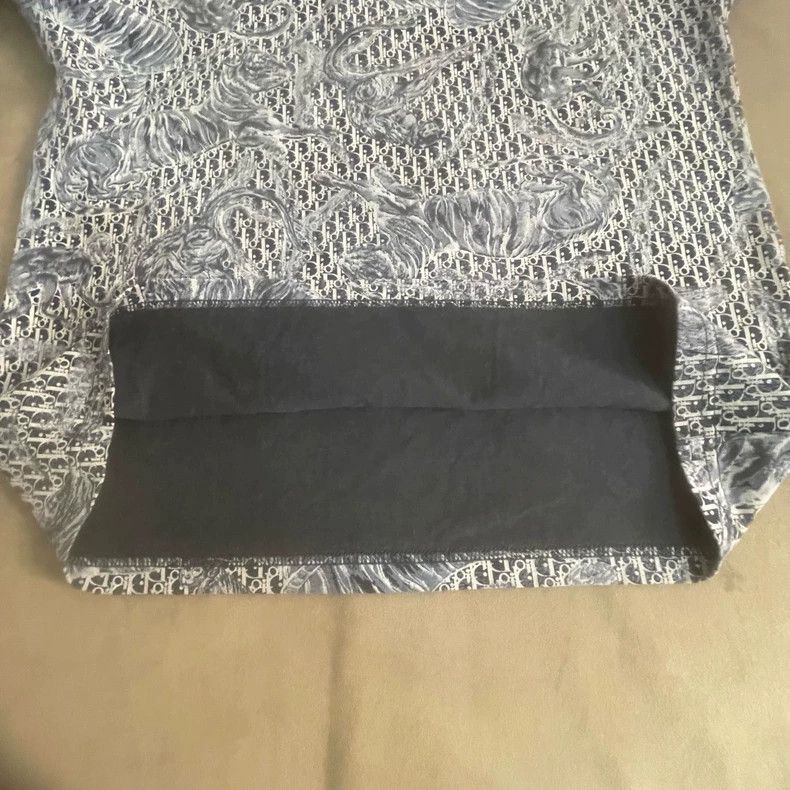 Dior Dior Size13a Gray full-print zoo short sleeves Size US XXS / EU 40 - 3 Thumbnail