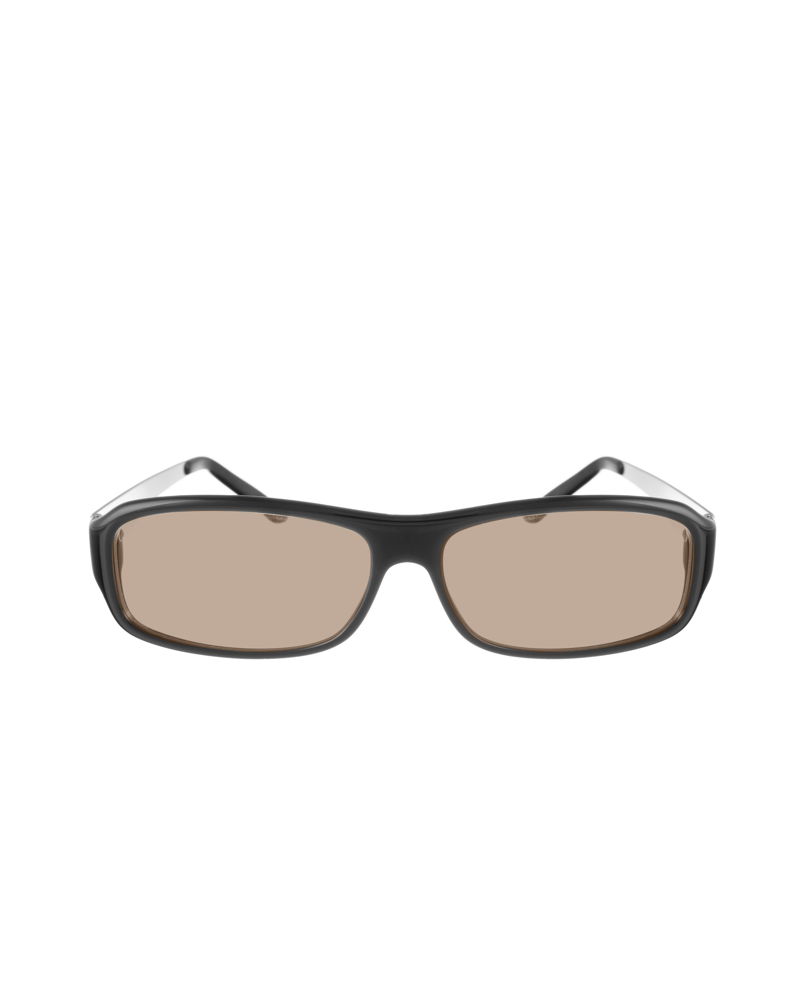 Yves Saint Laurent Yves Saint Laurent 00s Black & Silver Rectangular Sunglasses Size ONE SIZE - 2 Thumbnail