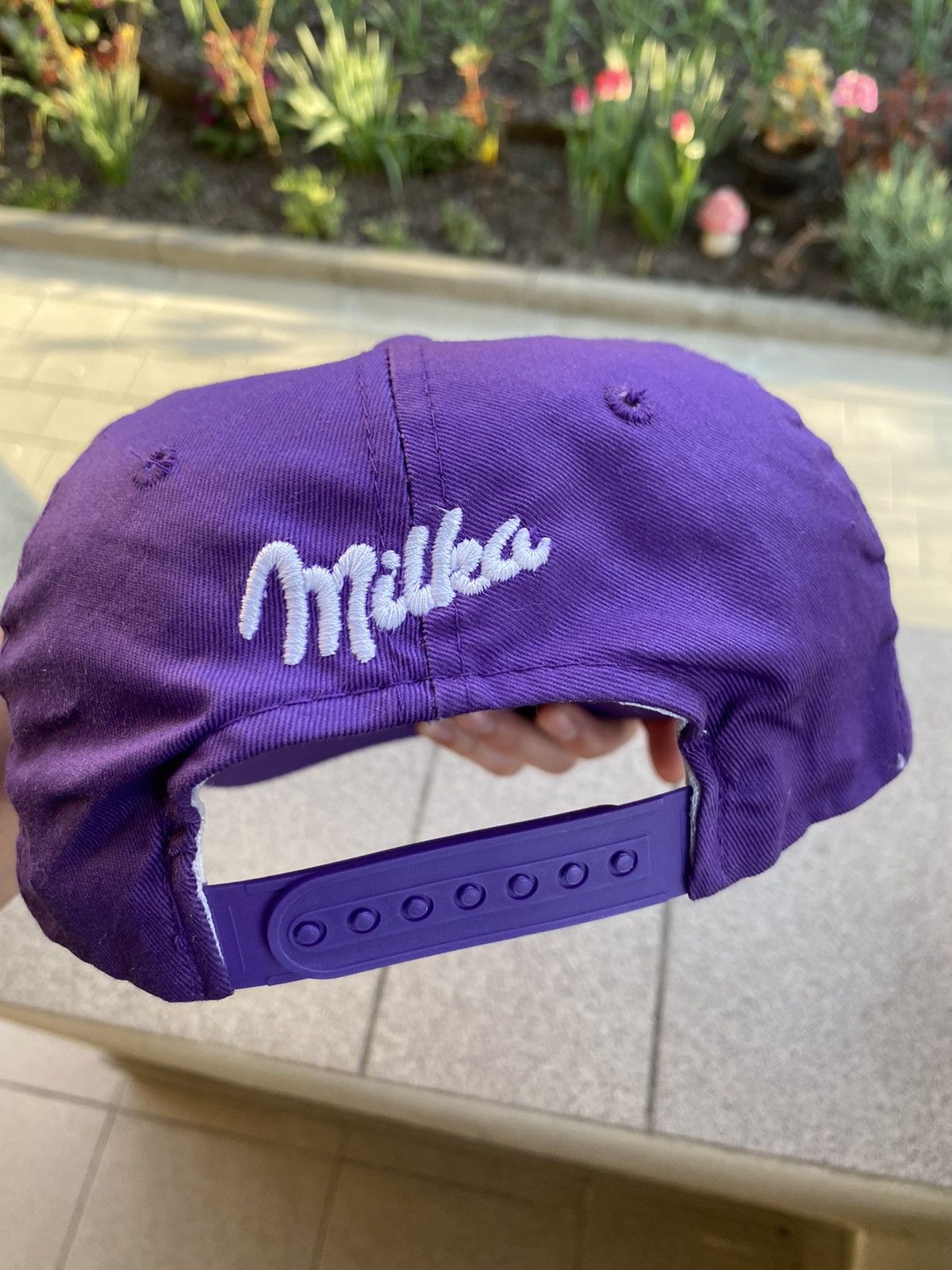 Vintage Vintage 90s Milka Logo Purple Cap Hat Streetwear Size ONE SIZE - 7 Thumbnail